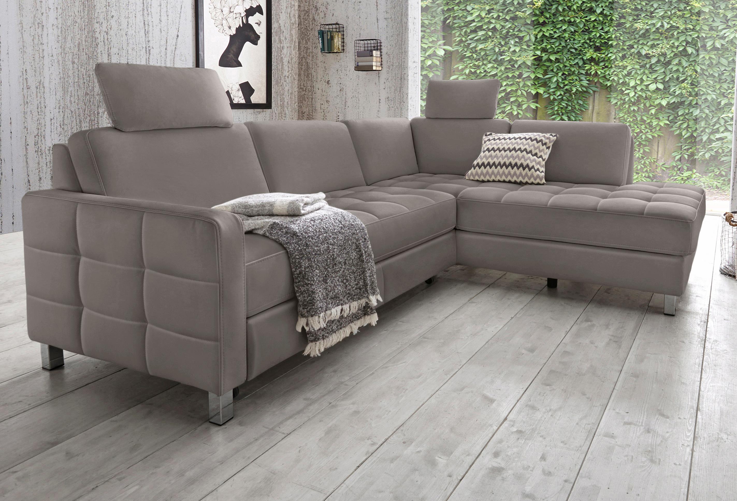 sit&more Ecksofa "Pablo L-Form" wahlweise mit Schlaffunktion