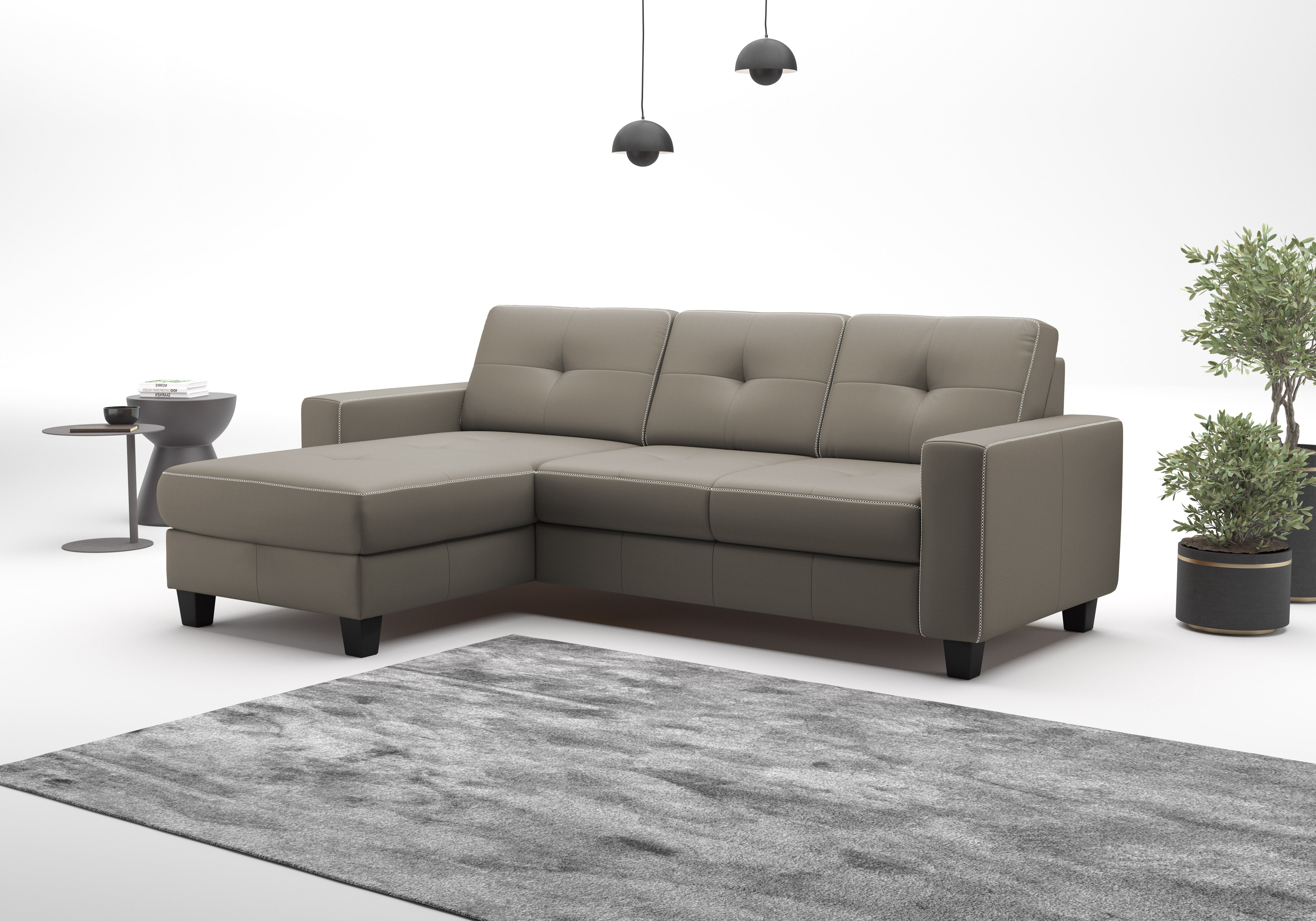 OTTO home Ecksofa "Varese" wahlweise mit Schlaffunktion und Bettkasten