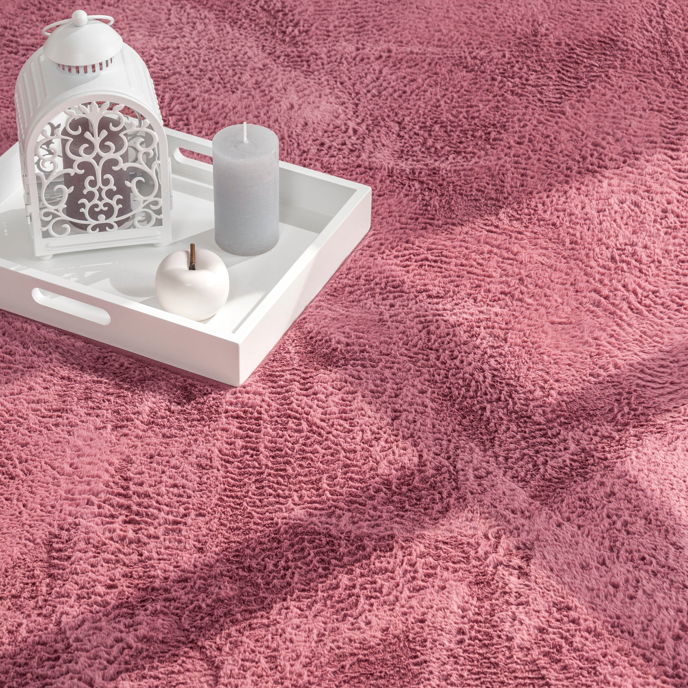 Paco Home Fellteppich »Kunstfell Soft 380«, rechteckig, 14 mm Höhe, Langflor, Kuschelteppich - besonders weich, Uni-Farben
