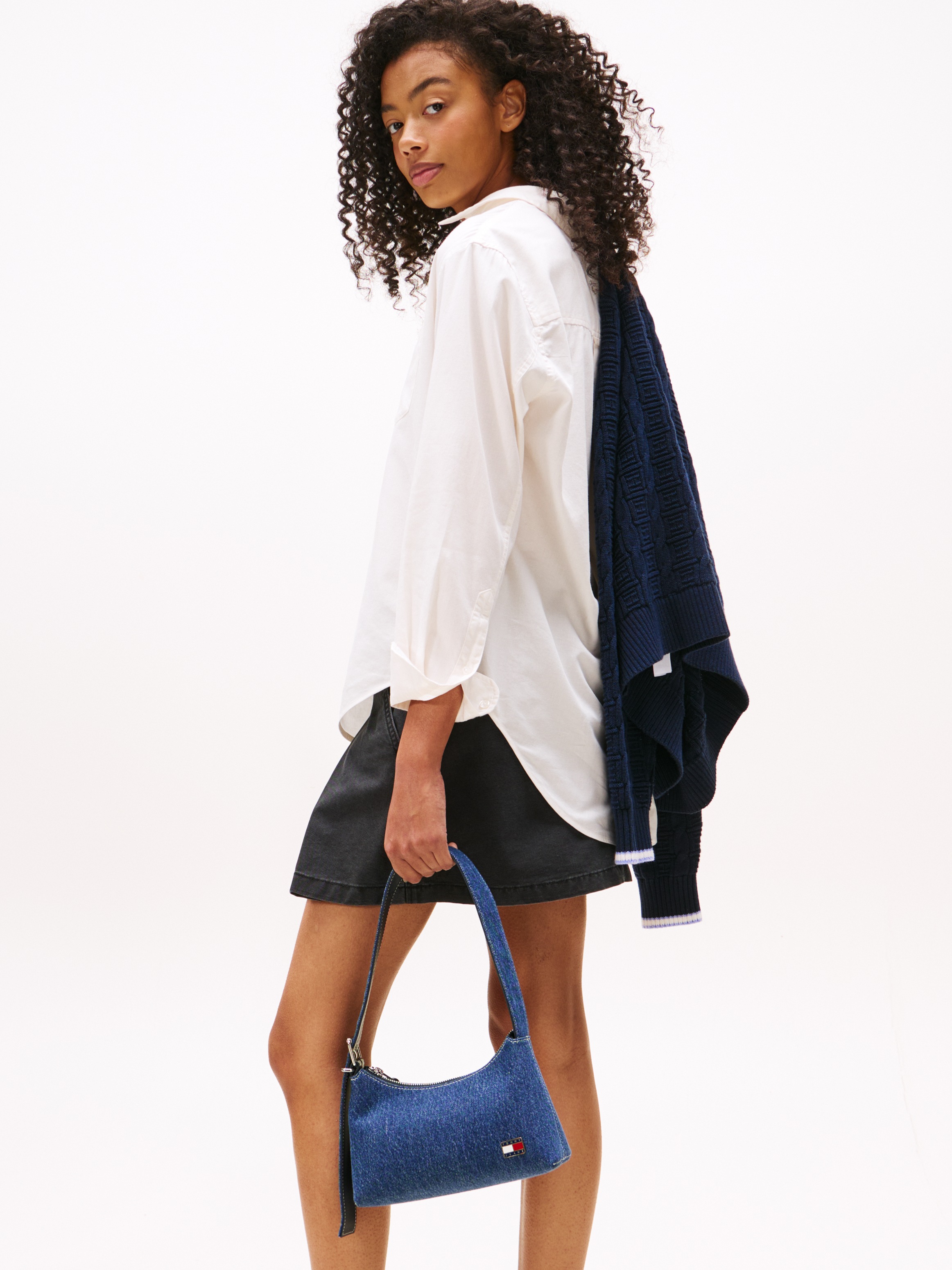 Tommy Jeans Schultertasche "TJW COOL DENIM SHOULDER BAG", Damen Minibag, Um günstig online kaufen