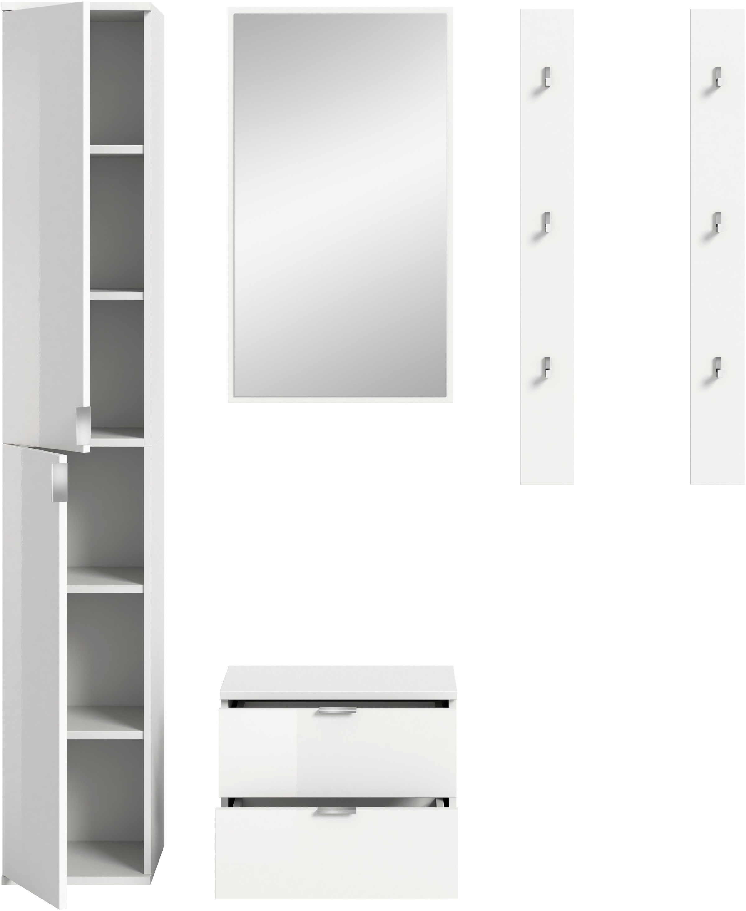 INOSIGN Garderoben-Set, (4 St.), Trondheim, Garderobenset 4-tlg.Breite 148 cm, Flur, Diele, Kombination