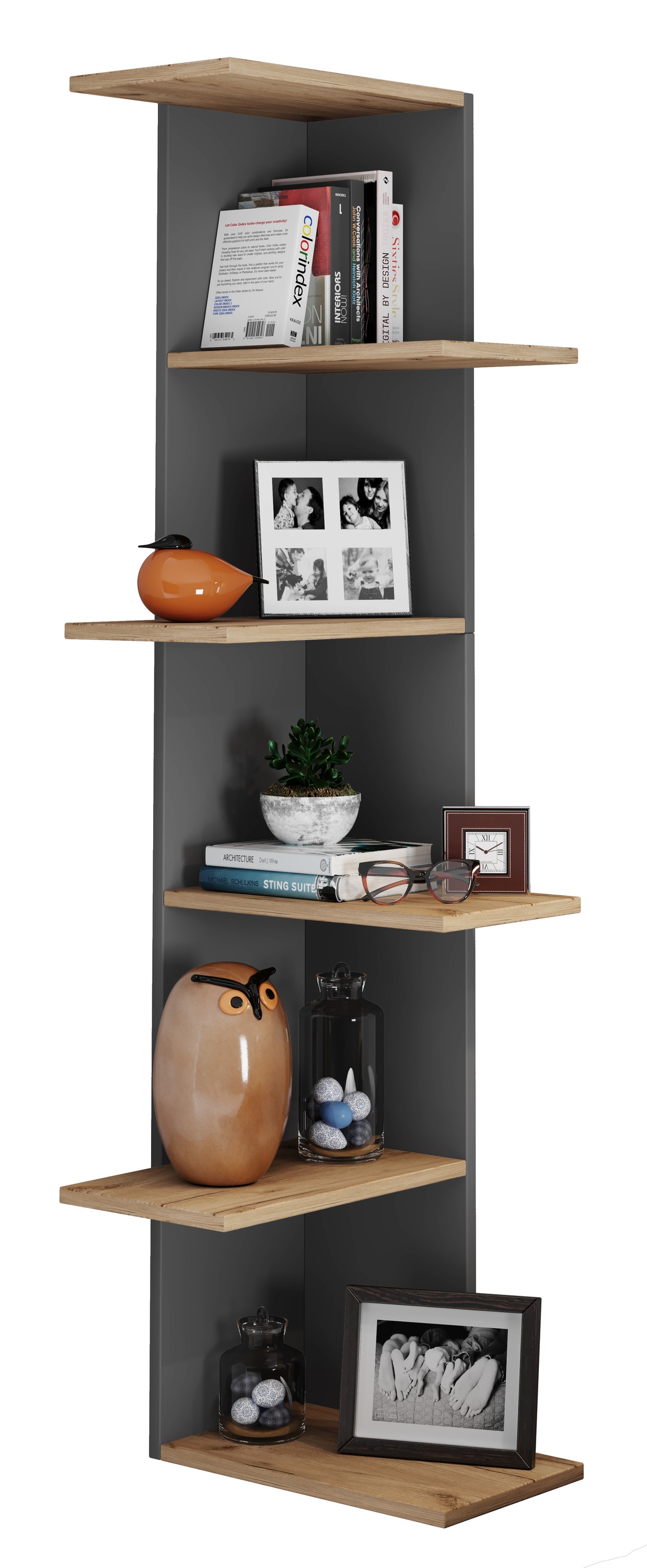 VCM Wandregal "Holz Wandregal Hängeregal Eckregal Regal Balos XL" 1 Stk. tl günstig online kaufen