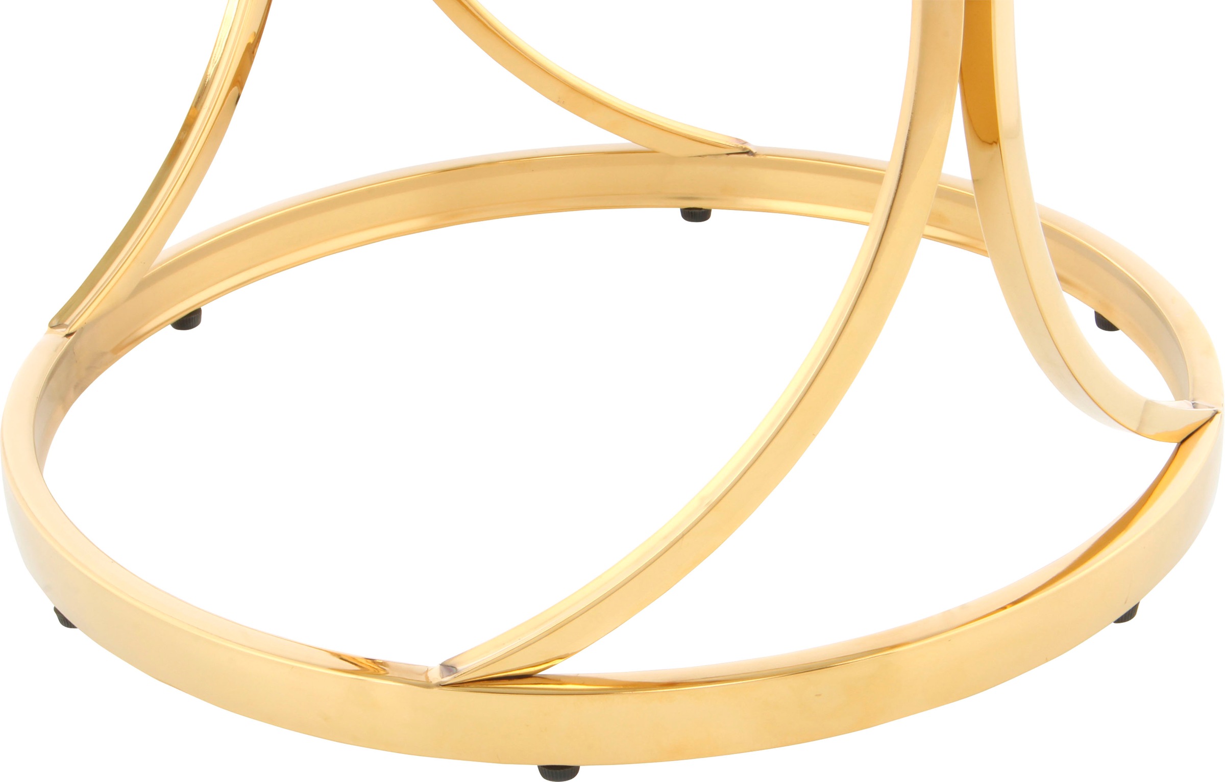 Kayoom Beistelltisch »Weyda 225, in eleganter Gestaltung,runde Tischplatte aus Glas«, (1 St.), Glamouröses Design, hochwertige Verarbeitung, Hingucker-Gestell