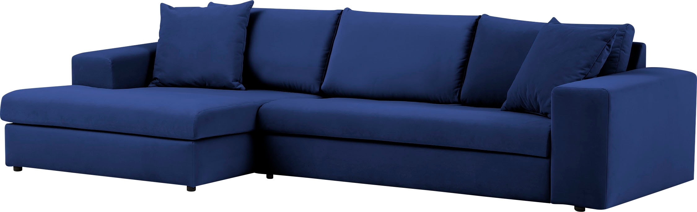 andas Ecksofa »SLEETLAND XXL in Samtvelours oder Vintage-Leder-Optik, L-Form,«, besonders groß und bequem