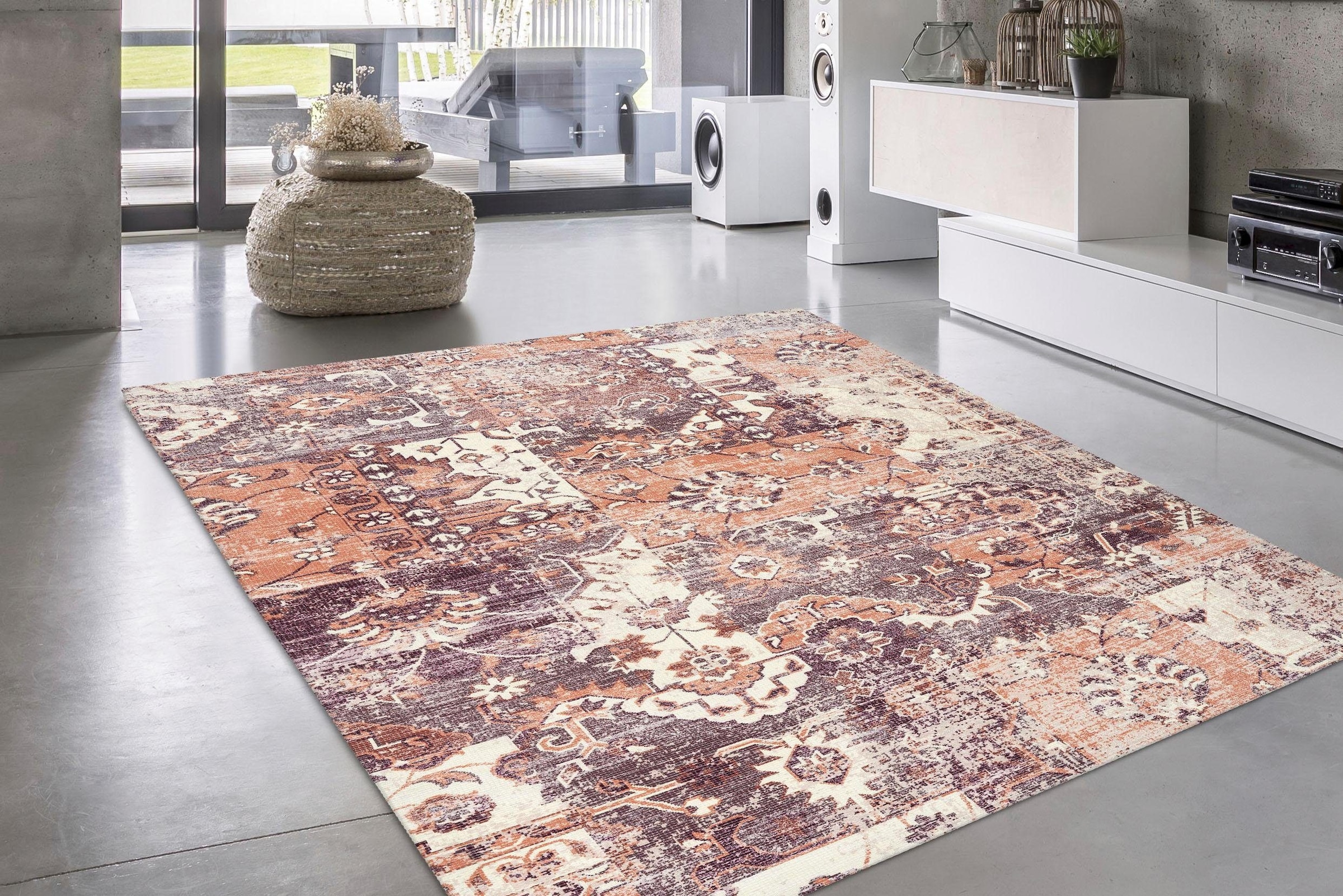 my home Teppich "Salma" rechteckig 10 mm Höhe Vintage Design, Wohnzimmer günstig online kaufen