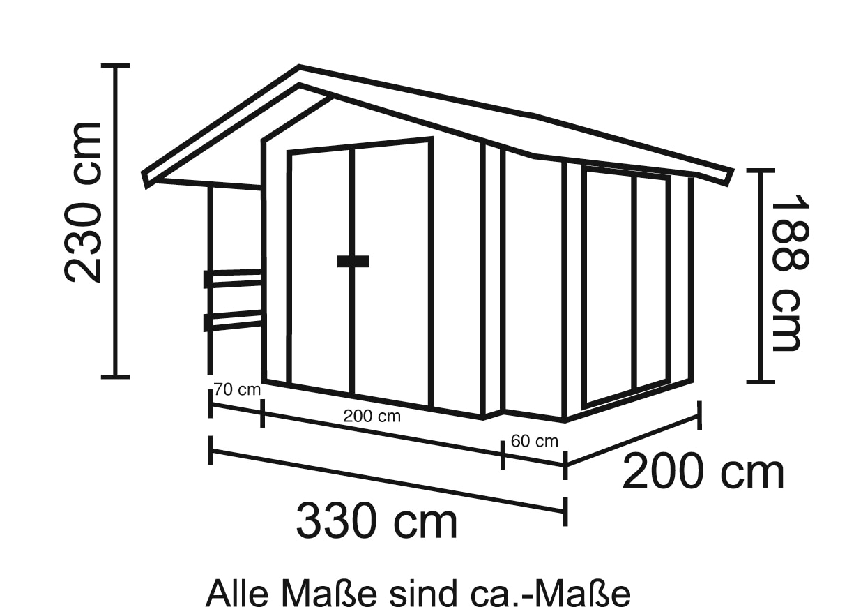 Nordic Holz Gartenhaus »Narva 475«