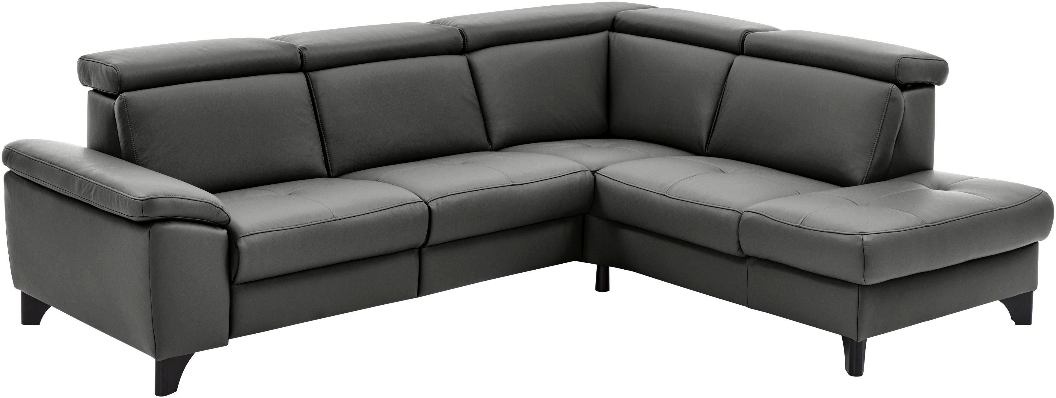 Die PlanBar Ecksofa "PN-EM23166 L-Form" optional mit Kopfteilverstellung und Stauraum