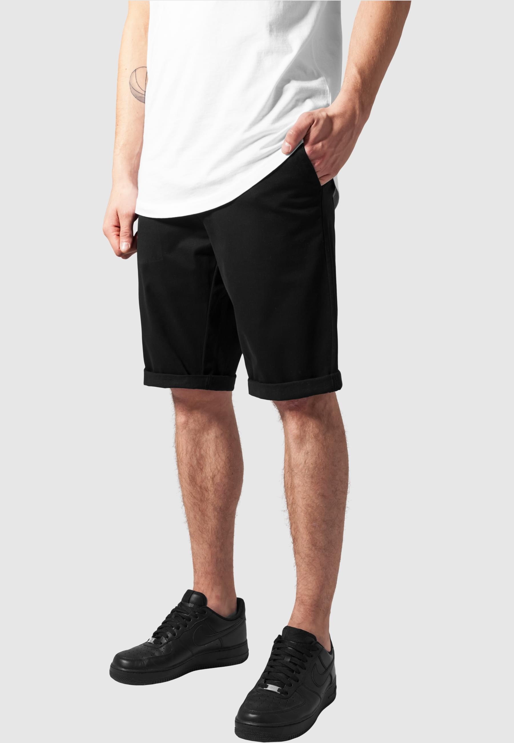 URBAN CLASSICS Stoffhose »Urban Classics Herren Stretch Turnup Chino Shorts«, (1 tlg.)