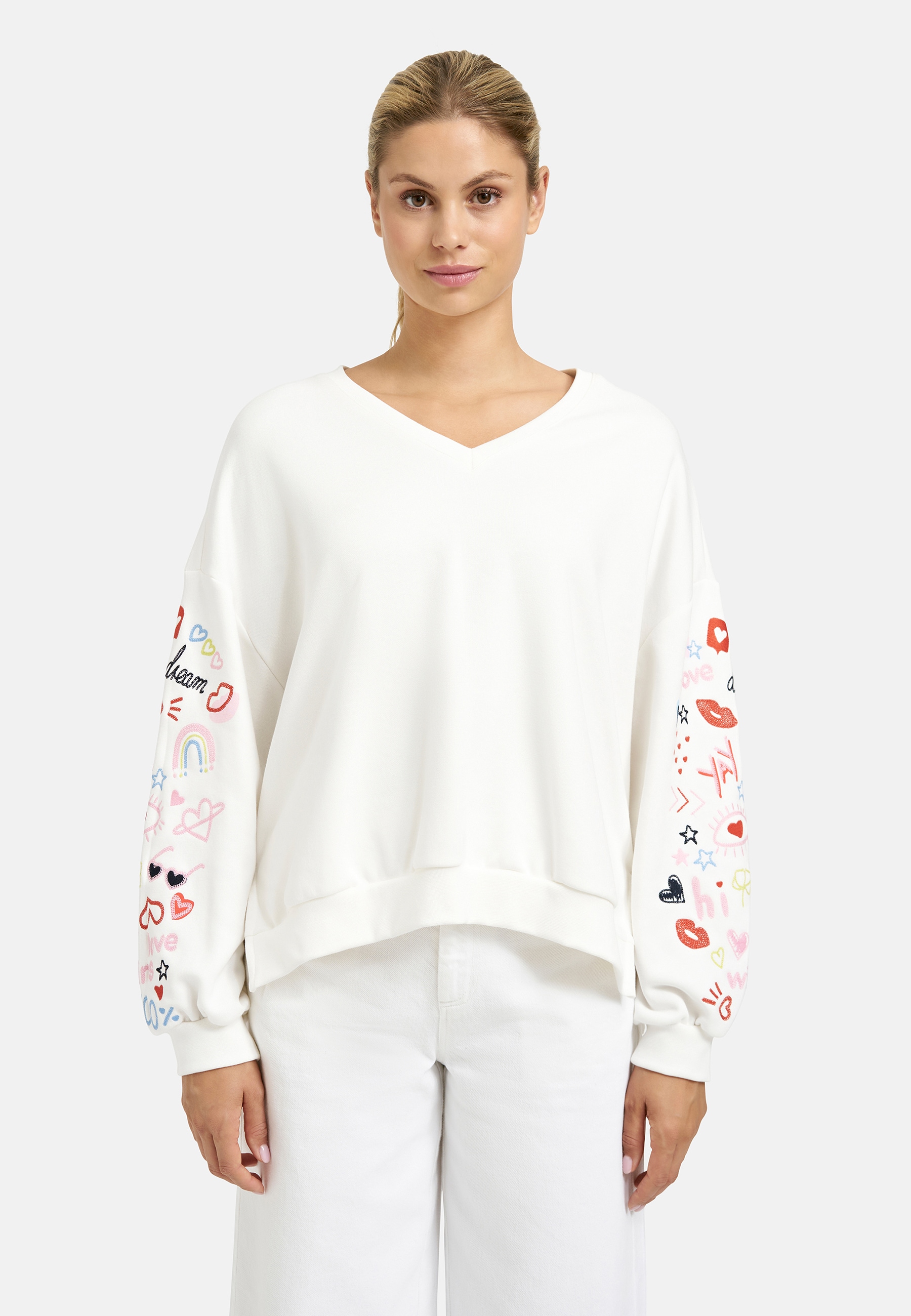 Smith & Soul Sweater, mit überschnittener Schulter & Seitenschlitze günstig online kaufen