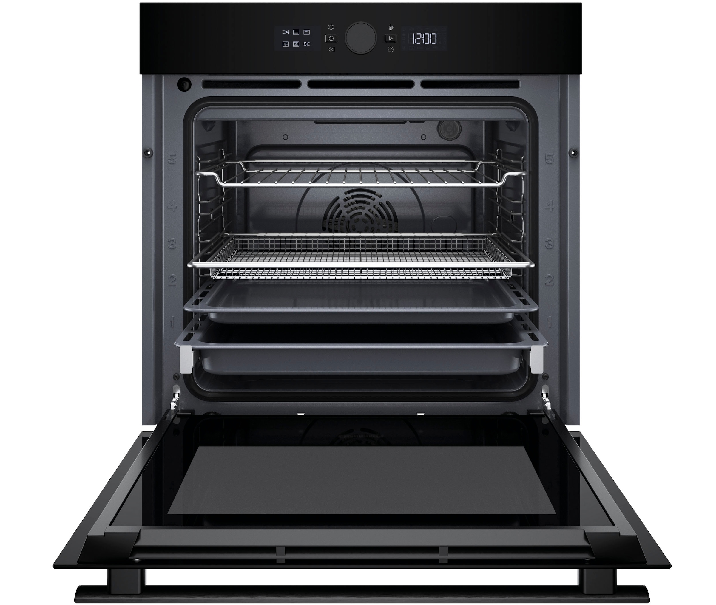 BAUKNECHT Einbaubackofen  »BBI4S8HM1SK«, mit 1-fach-Teleskopauszug, Hydrolyse, AirFry-Funktion, Pizzafunktion, 1-fach-Teleskopauszug, Gentle Steam