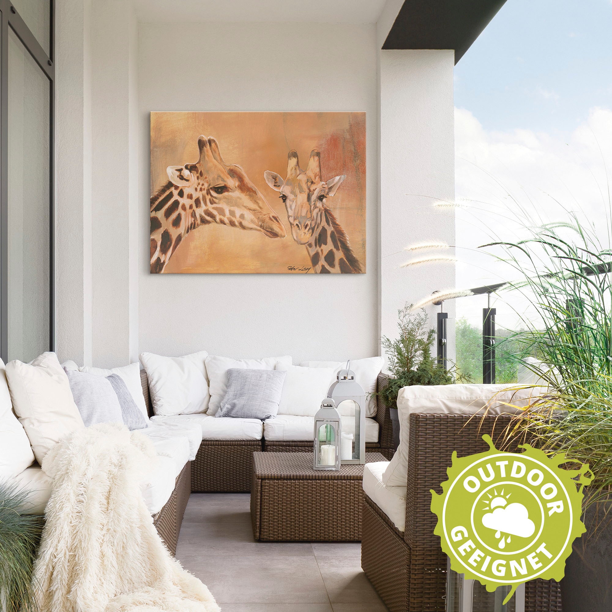 Artland Wandbild »Giraffen«, Wildtiere, (1 St.), als Alubild, Outdoorbild, Leinwandbild, Poster in verschied. Größen