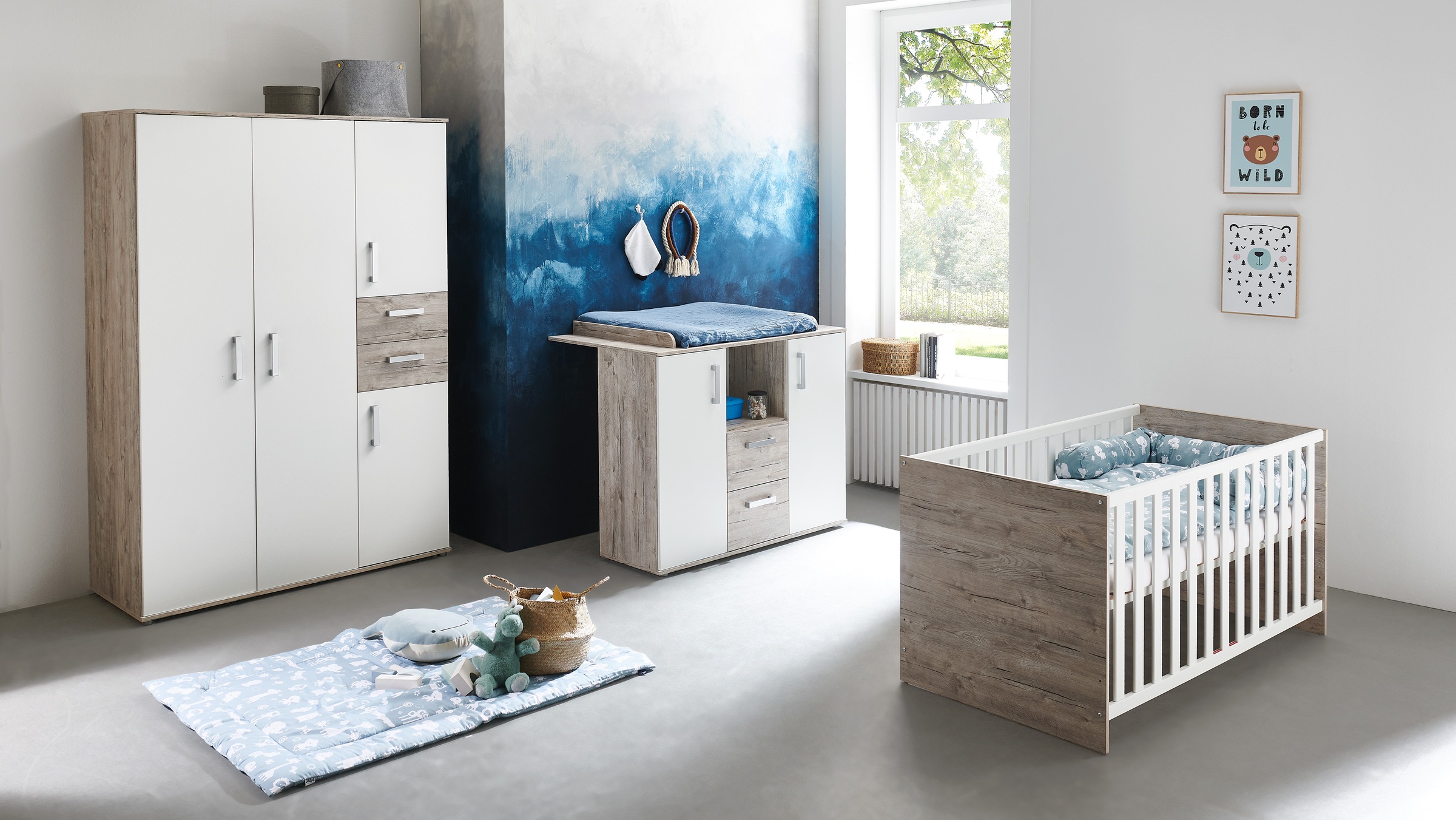 arthur berndt Babyzimmer-Komplettset "Bente" Set, Kinderbett, Schrank, Wick günstig online kaufen