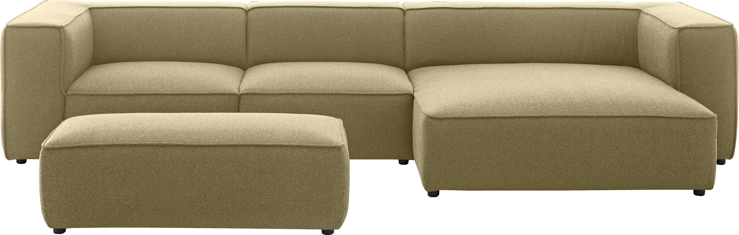 W.SCHILLIG Ecksofa »around-the-block«, mit eleganter Biese, mit Federkern, Breite 341 cm