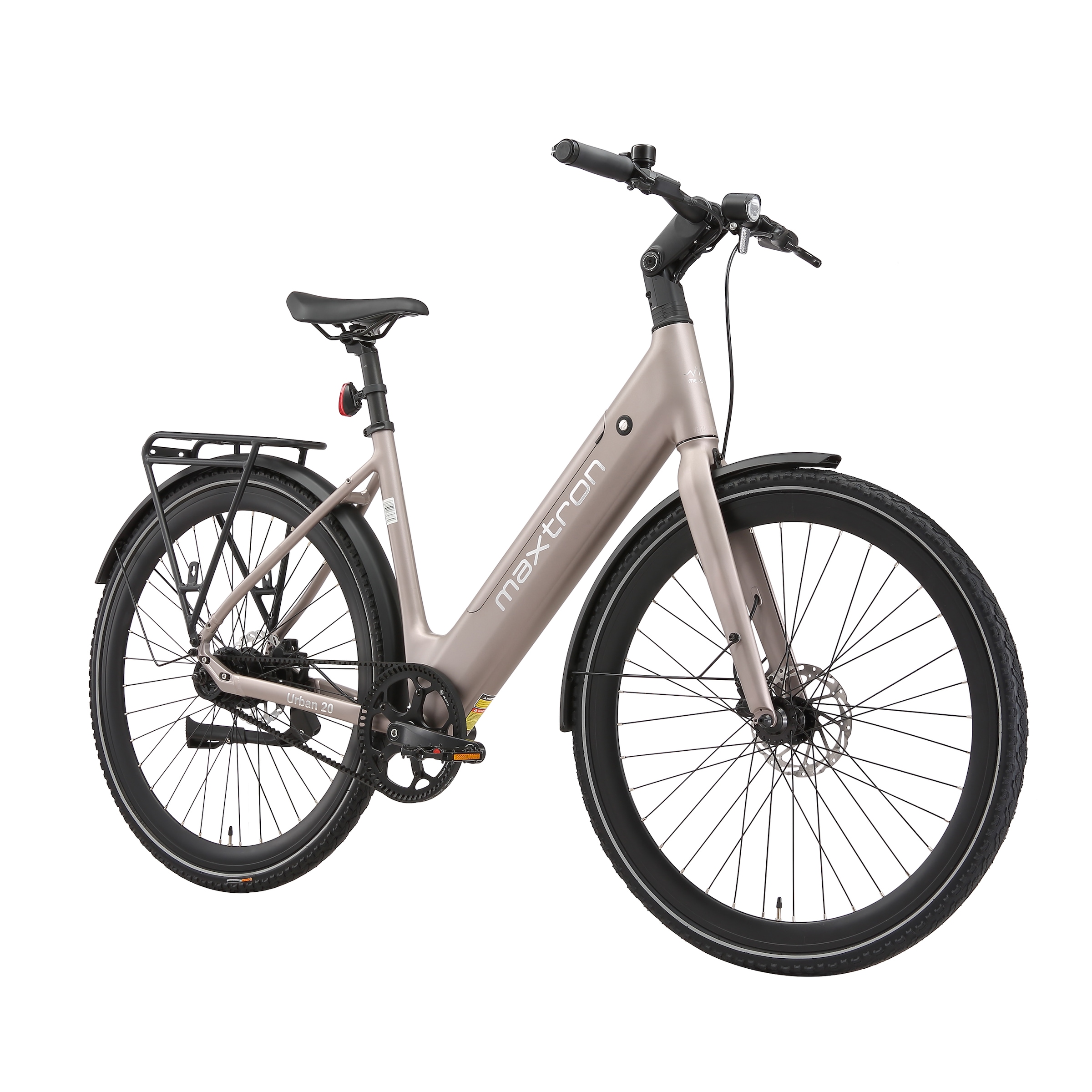 Maxtron "Maxtron Urban 20 City-E-Bike 28 Zoll" Heckmotor 250 W (mit integr. Akku), Elektrofahrrad für Alltag und Einkauf