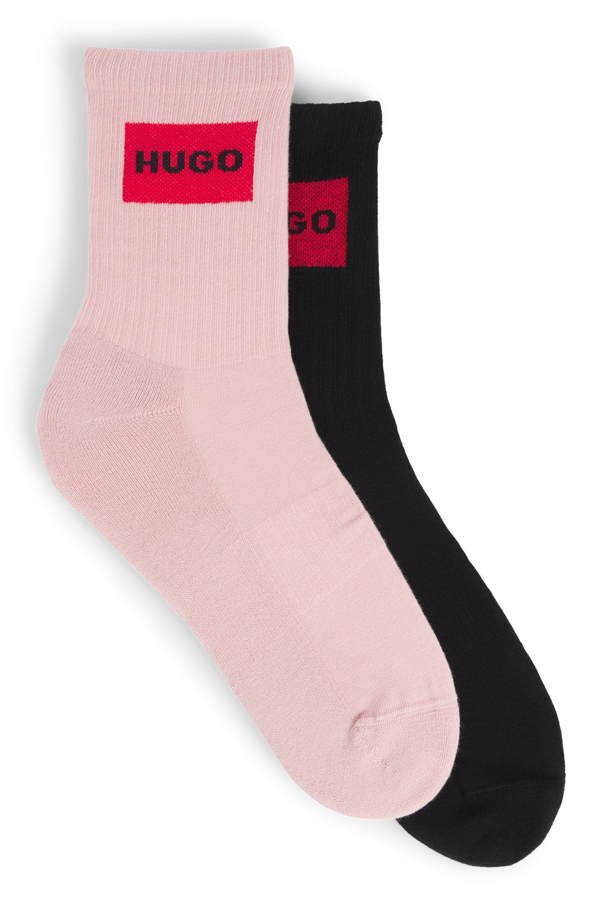 Socken »2P QS LAB COL CC W«, (Packung, 2 Paar, 2er Pack), mit kontrastfarbenem HUGO...