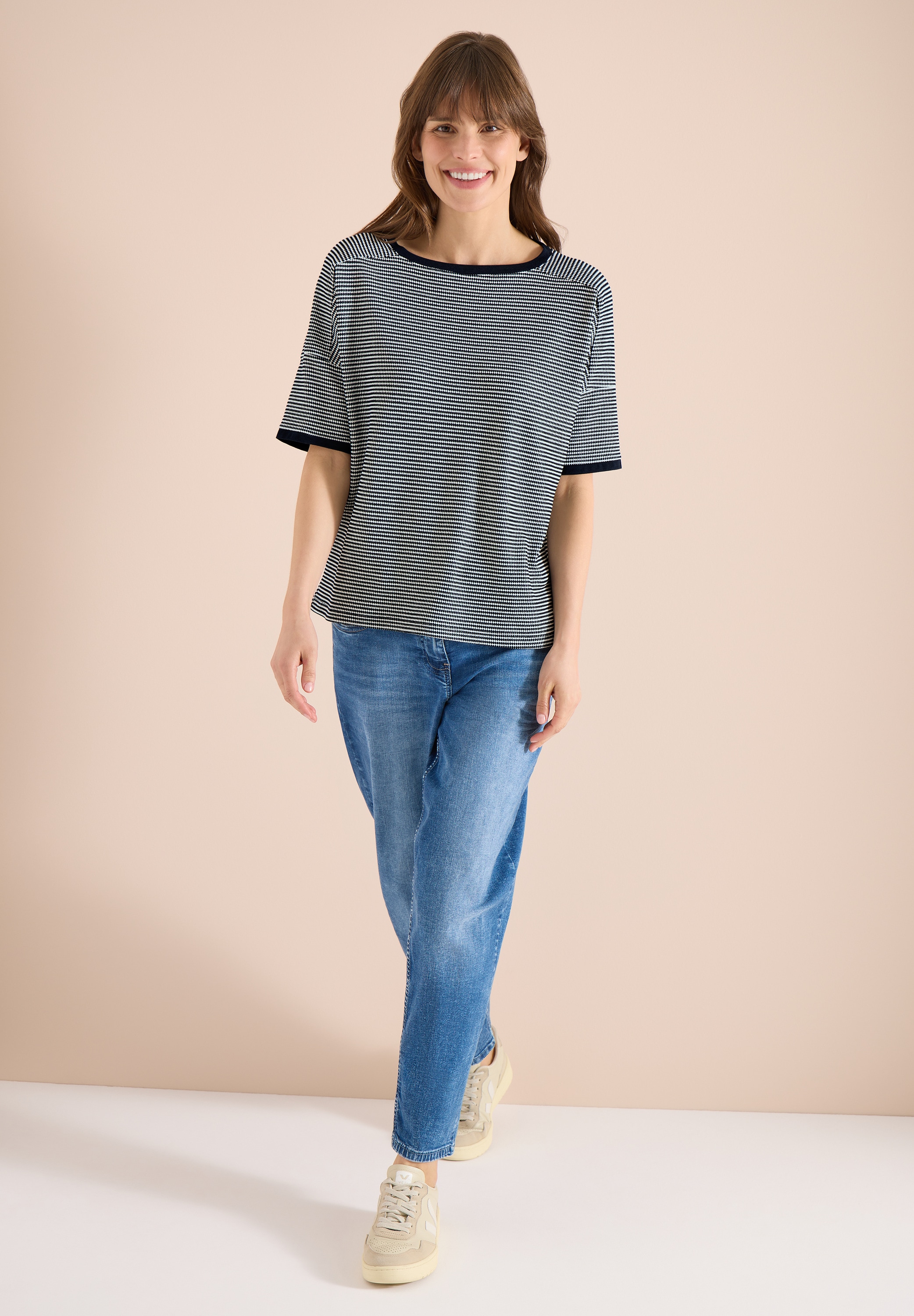 Cecil Rundhalsshirt mit U-Boot-Ausschnitt