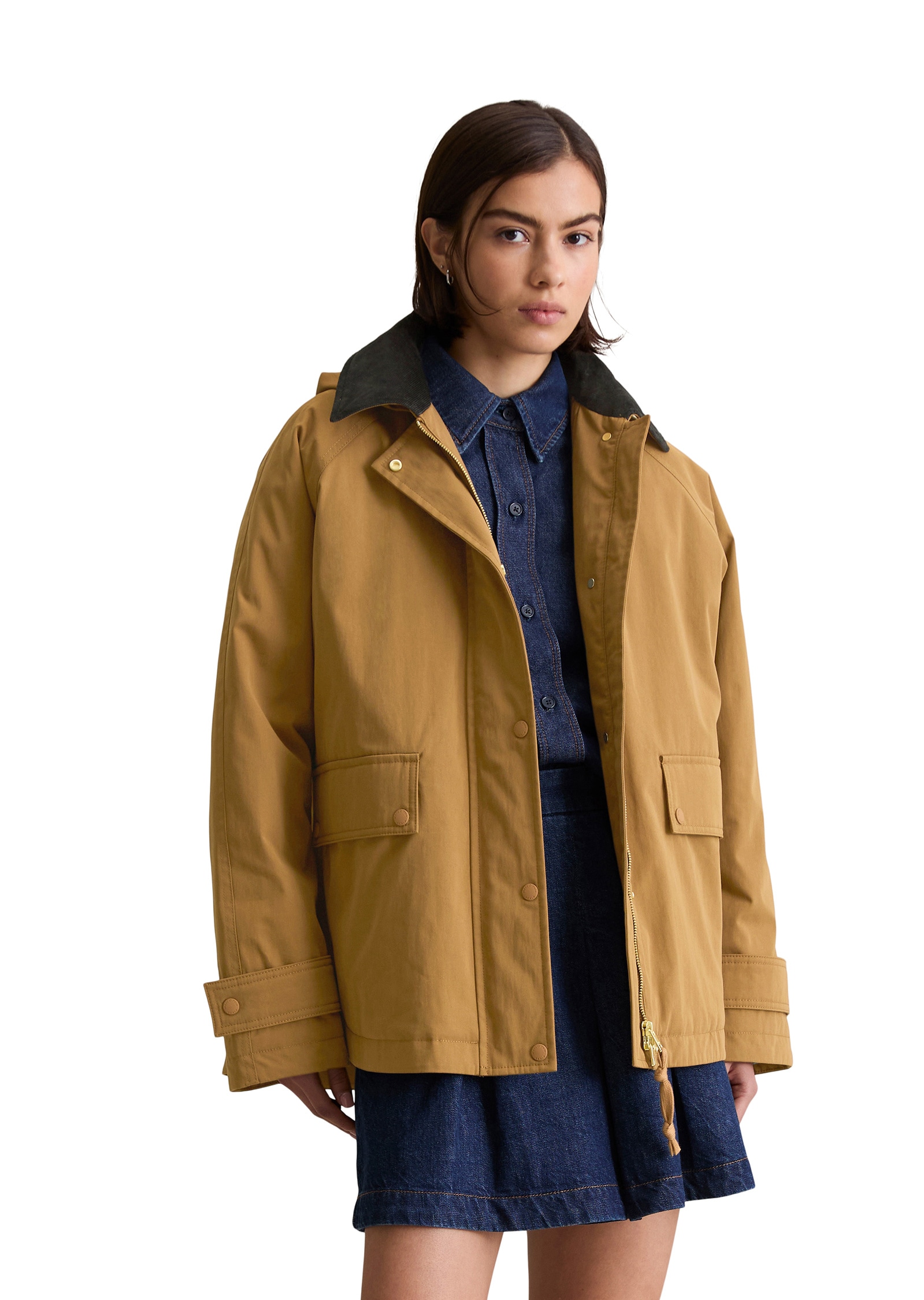 Marc OPolo DENIM Kurzmantel "aus Waxed-ORganic-Cotton-Nylon-Mix" günstig online kaufen