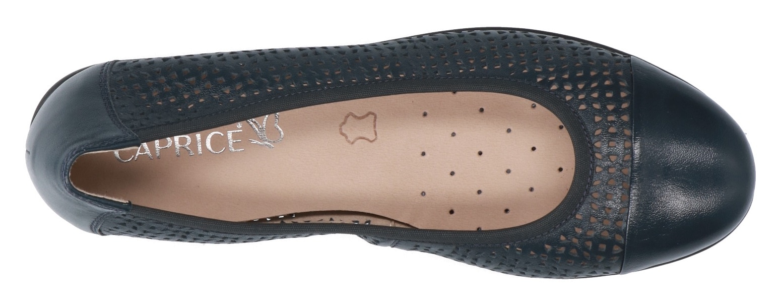 Caprice Ballerina, Slipper, Sommerschuh, Schlupfschuh mit Perforation