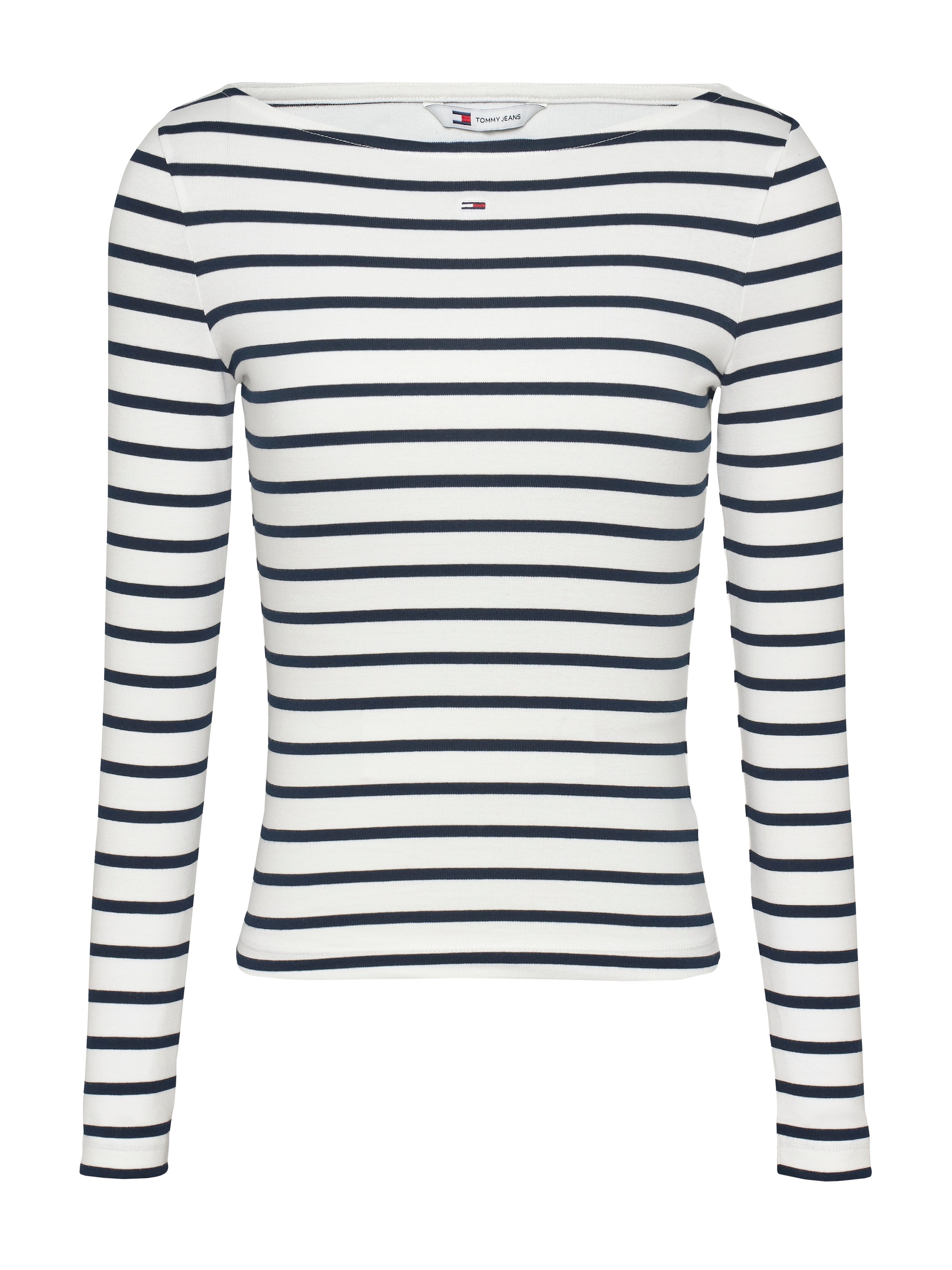 Tommy Jeans Langarmshirt »TJW BOAT NECK TOP LS«, mit Logostickerei