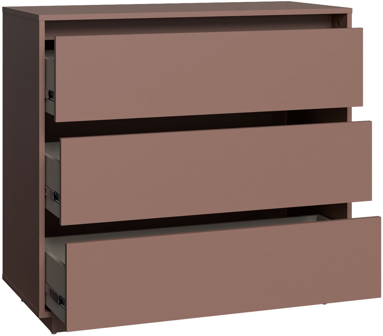 FORTE Kommode »Tahoe Kommode, 3 Schubkästen, grifflos, Stauraum« B/H/T 93,5/86,7/41,4 cm viel Stauraum