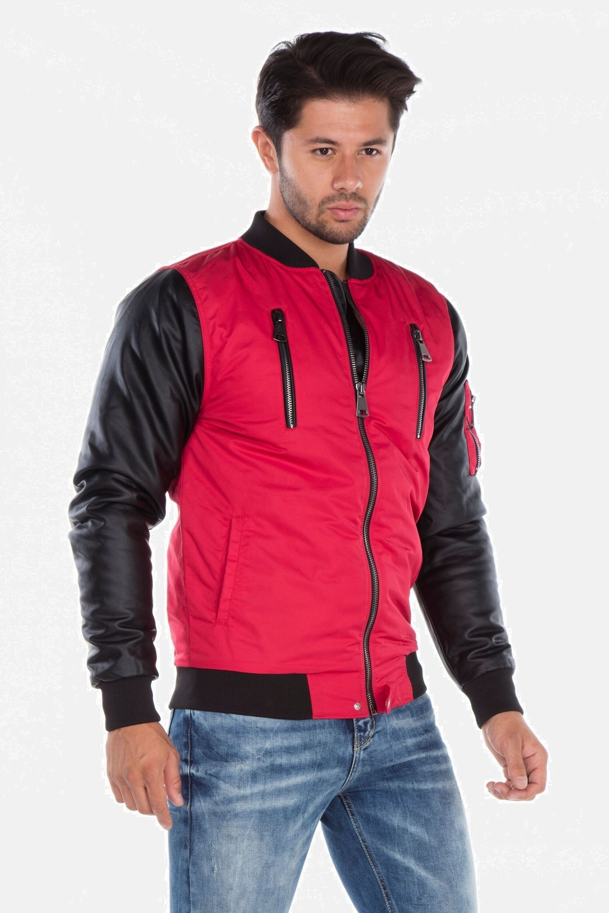 Cipo & Baxx Bikerjacke »Jacke«, ohne Kapuze, in Slim-Fit, CJ-175