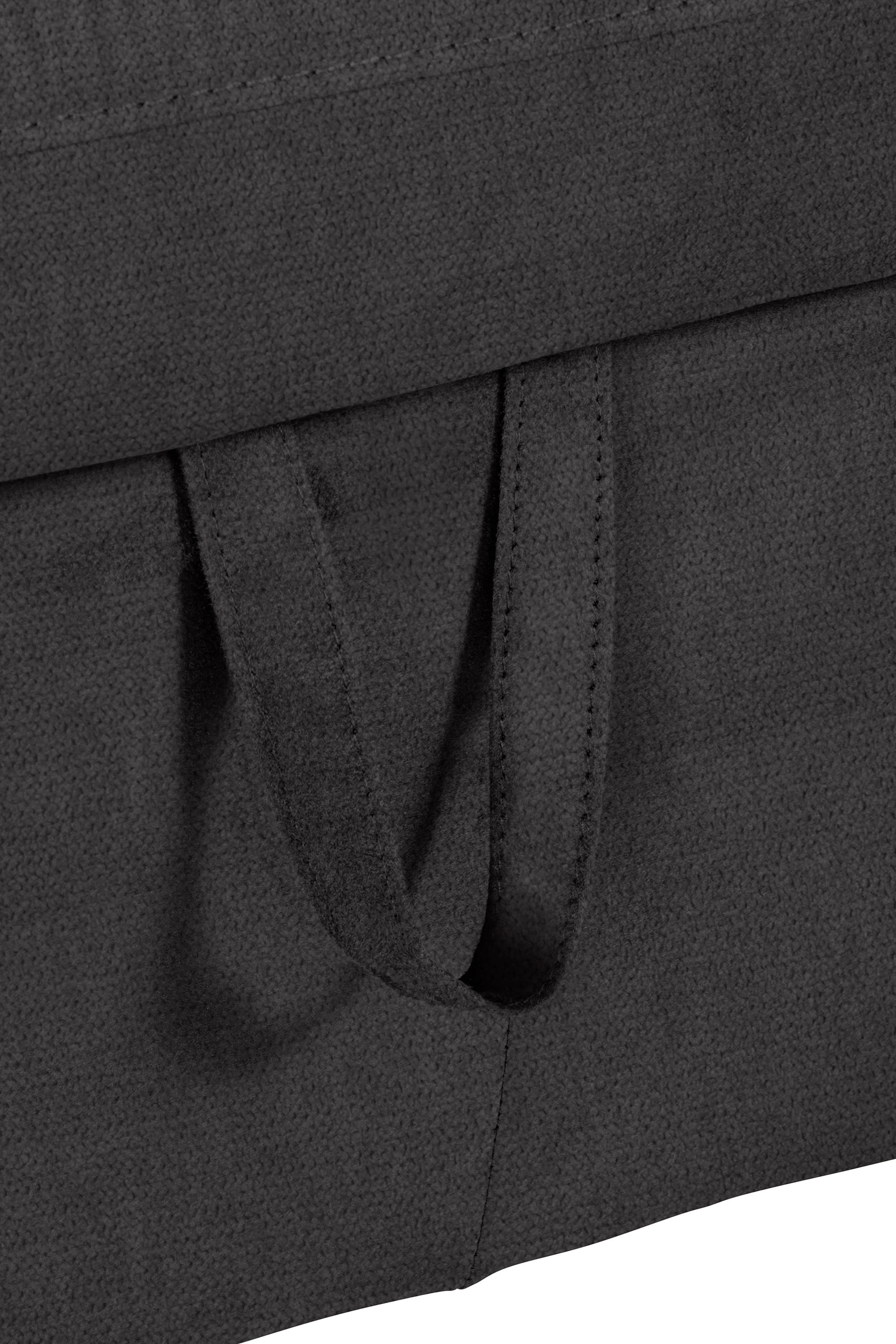 COTTA Ecksofa »Lola L-Form mit Kopfteilfunktion & Hocker«, (Set, mit Hocker), wahlweise mit Bettfunktion, Bettkasten & Armteilverstellung