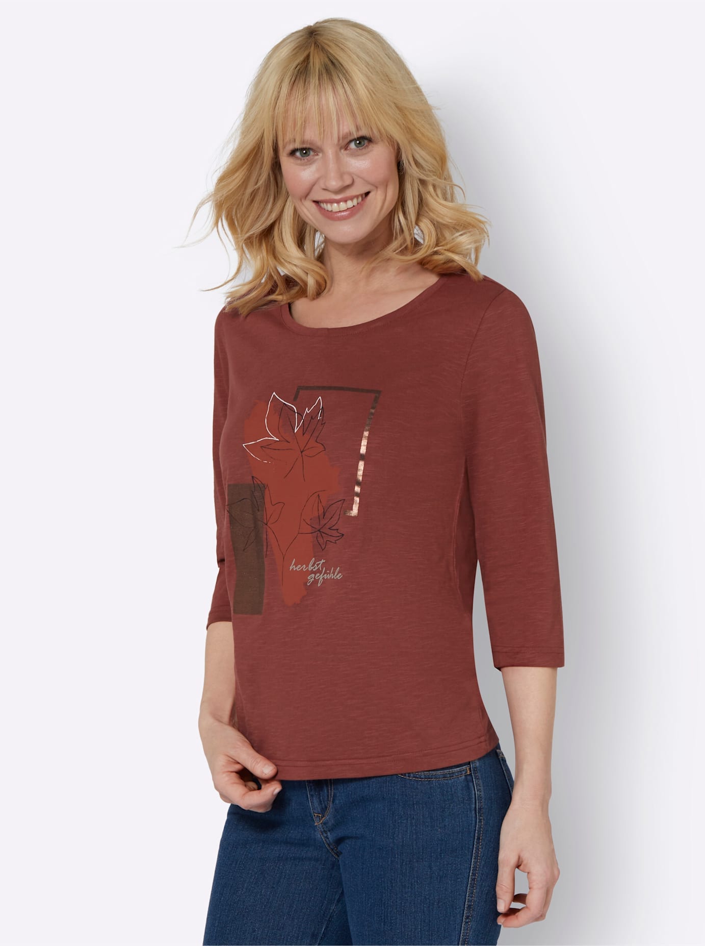 Ambria 3/4-Arm-Shirt "Shirt" 1 Stk. tlg. günstig online kaufen