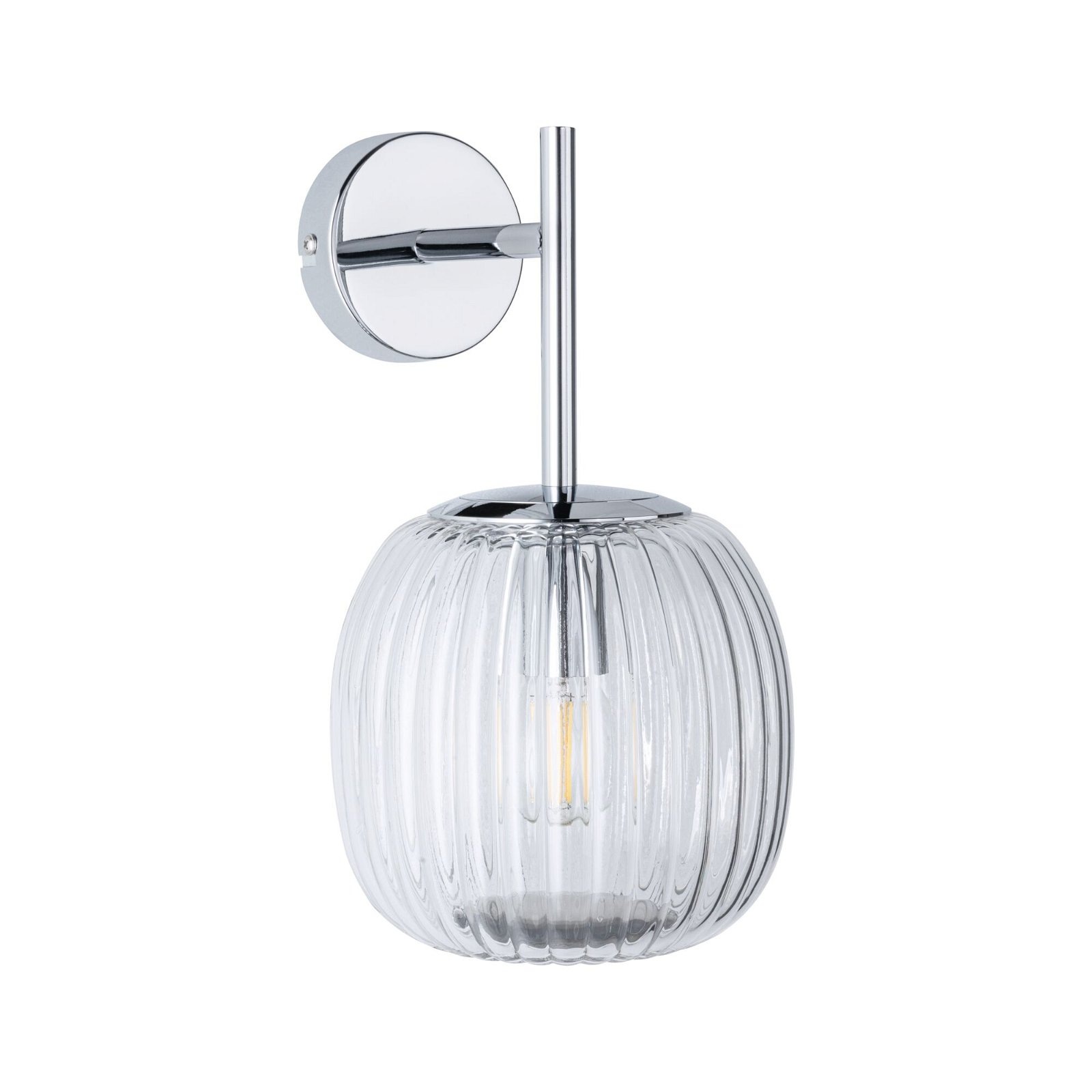 Paulmann Wandleuchte »Ruya IP44 E14 230V max. 20W Glas, Chrom«, 1 flammig, Leuchtmittel E14 | ohne Leuchtmittel