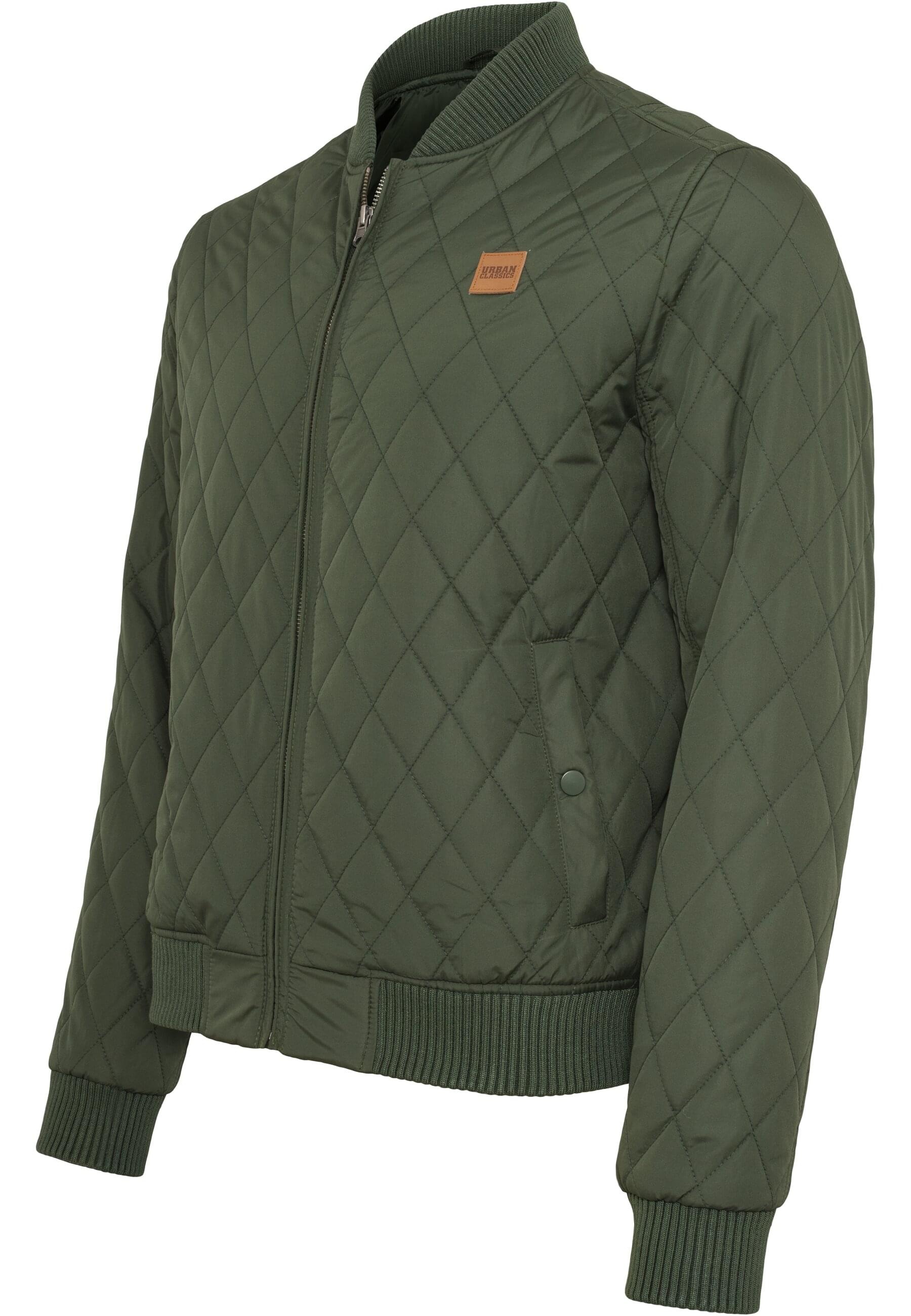 URBAN CLASSICS Allwetterjacke »Urban Classics Herren Diamond Quilt Nylon Jacket«, (1 St.), ohne Kapuze