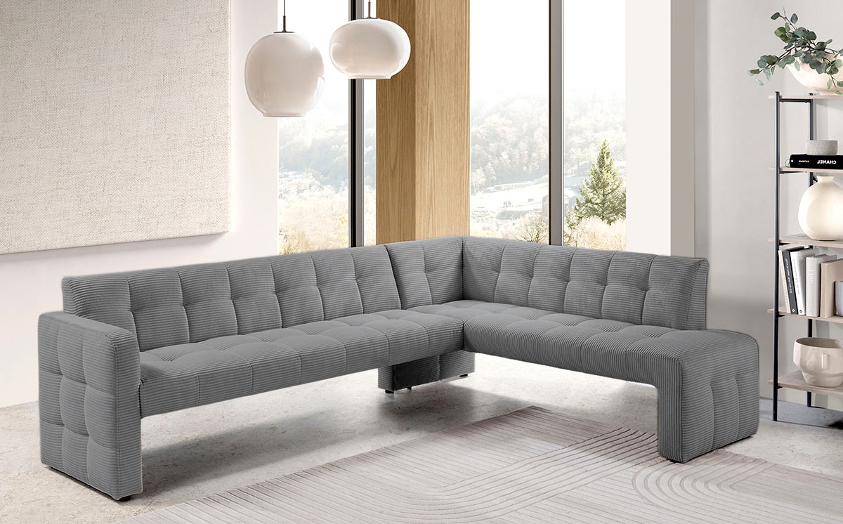 exxpo - sofa fashion Essbank »Barista, bequem und elegant, hohe Bodenfreiheit«, Eckbank Barista bequem und elegant, hochwertige Detailverarbeitung