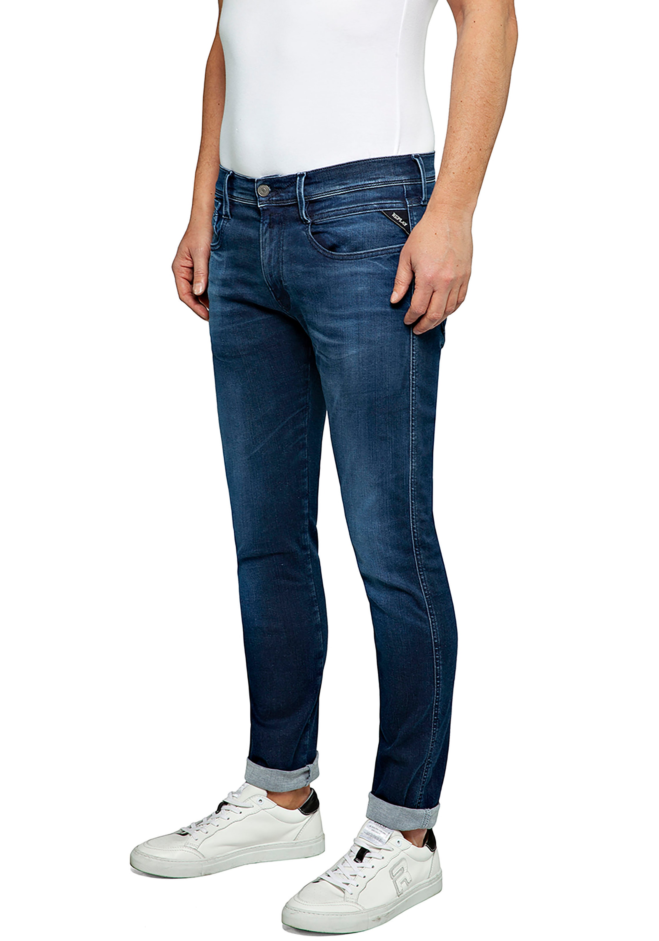 Replay Slim-fit-Jeans "ANBASS HYPERFLEX BIO" mit Stretch-Anteil günstig online kaufen