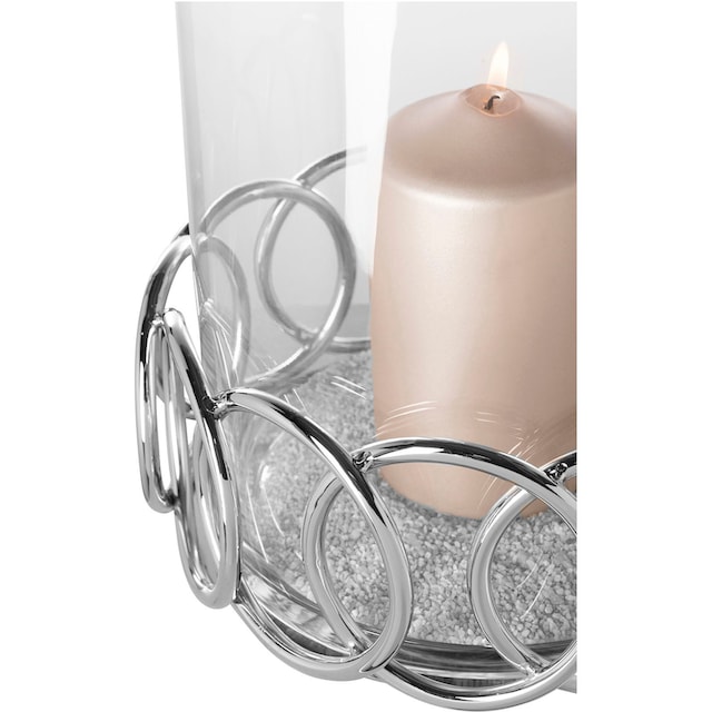 Fink Windlicht »JUWEL«, (1 St.), Kerzenhalter aus Edelstahl mit  Glaseinsatz, Höhe ca. 28,50 cm kaufen | BAUR