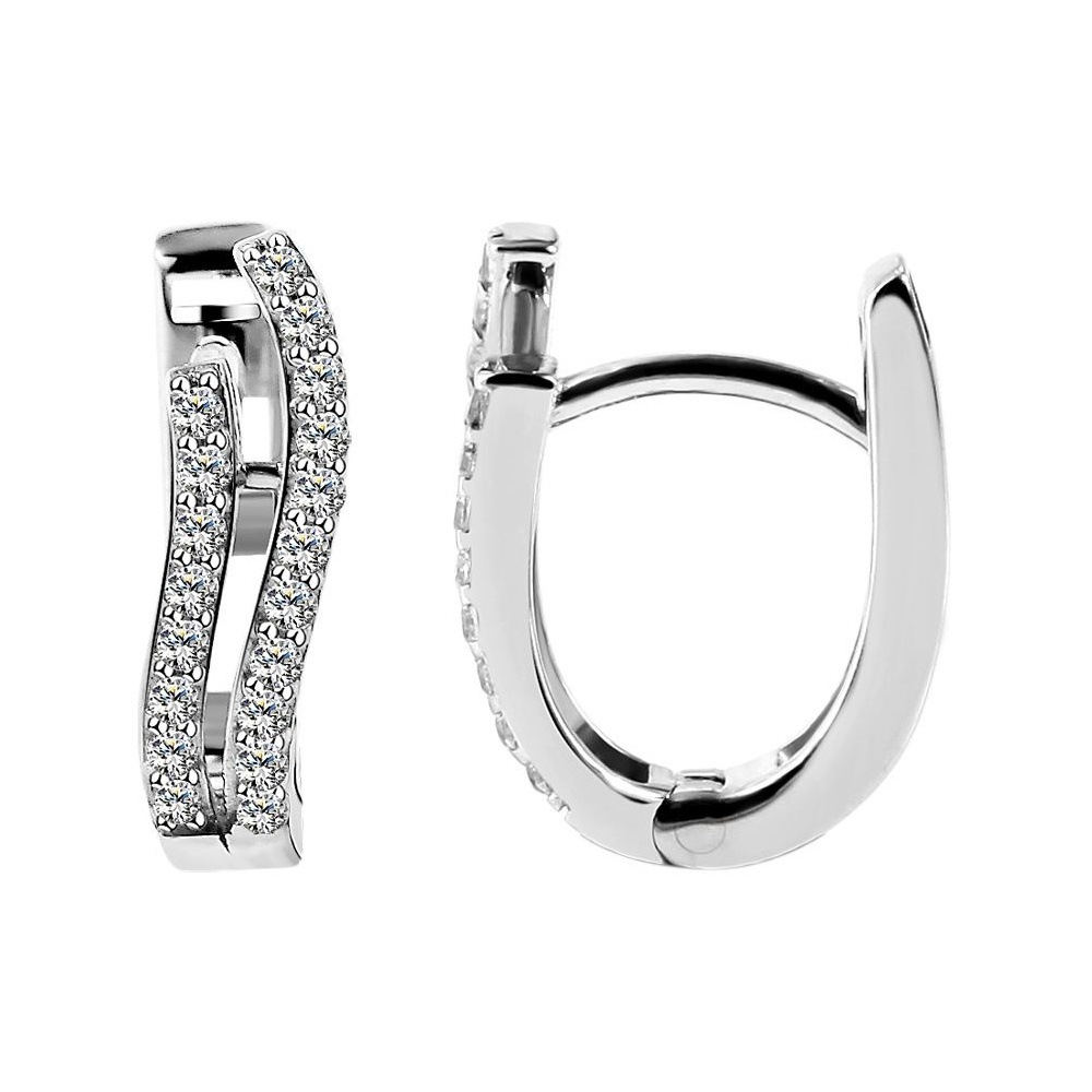 Adelia´s Klappcreolen "Damen Ohrringe – Klappcreole aus 333 Gold mit Zirkon günstig online kaufen