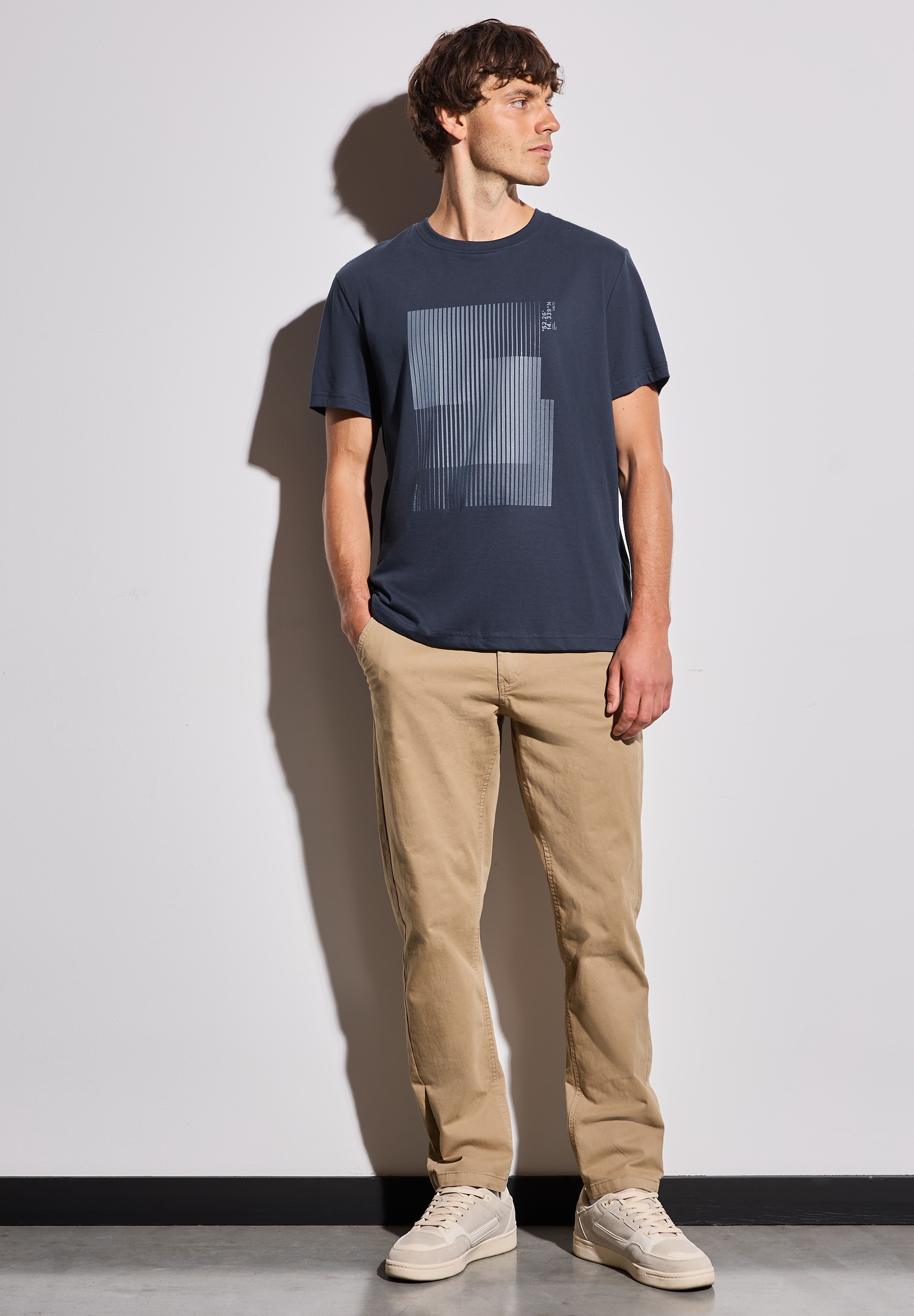 STREET ONE MEN T-Shirt, aus reiner Baumwolle