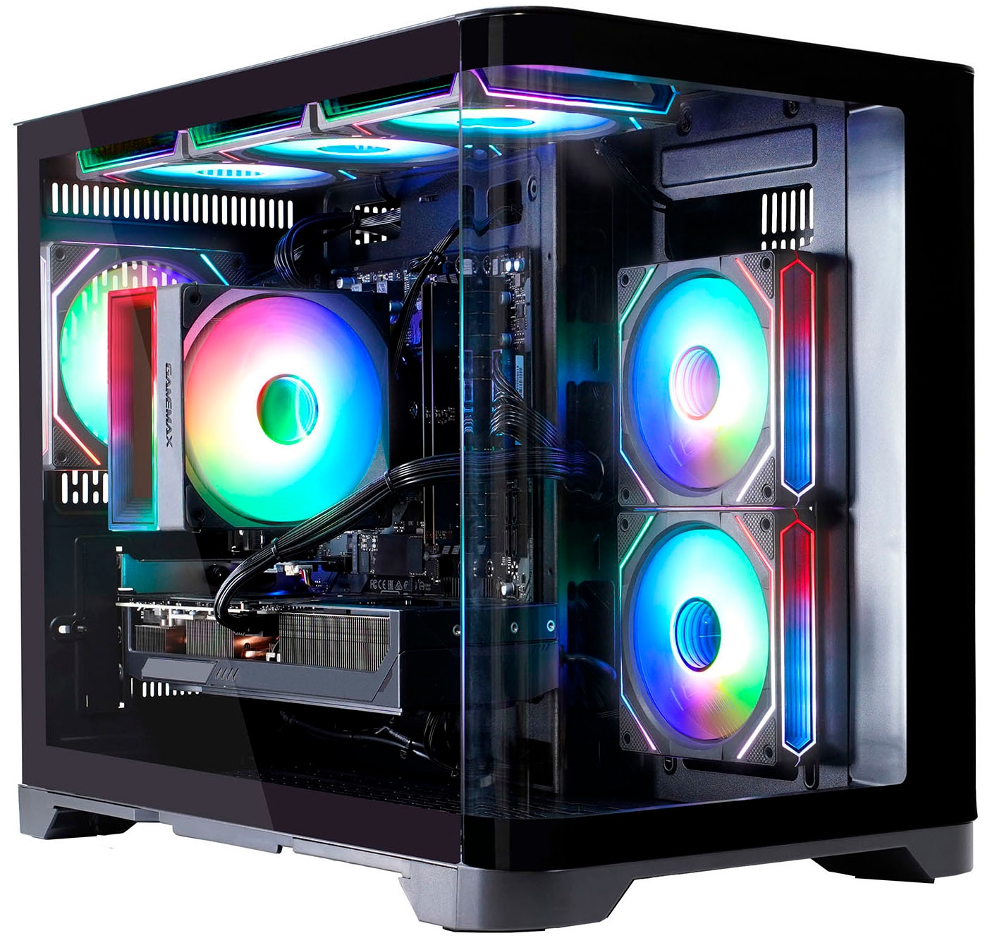 GAMEMAX Gaming-PC »HYPE-M BK 8197 AMD Ryzen 7 9700X 32GB DDR5 1TB SSD RX 9070 XT« Windows 11, DDR5 RAM