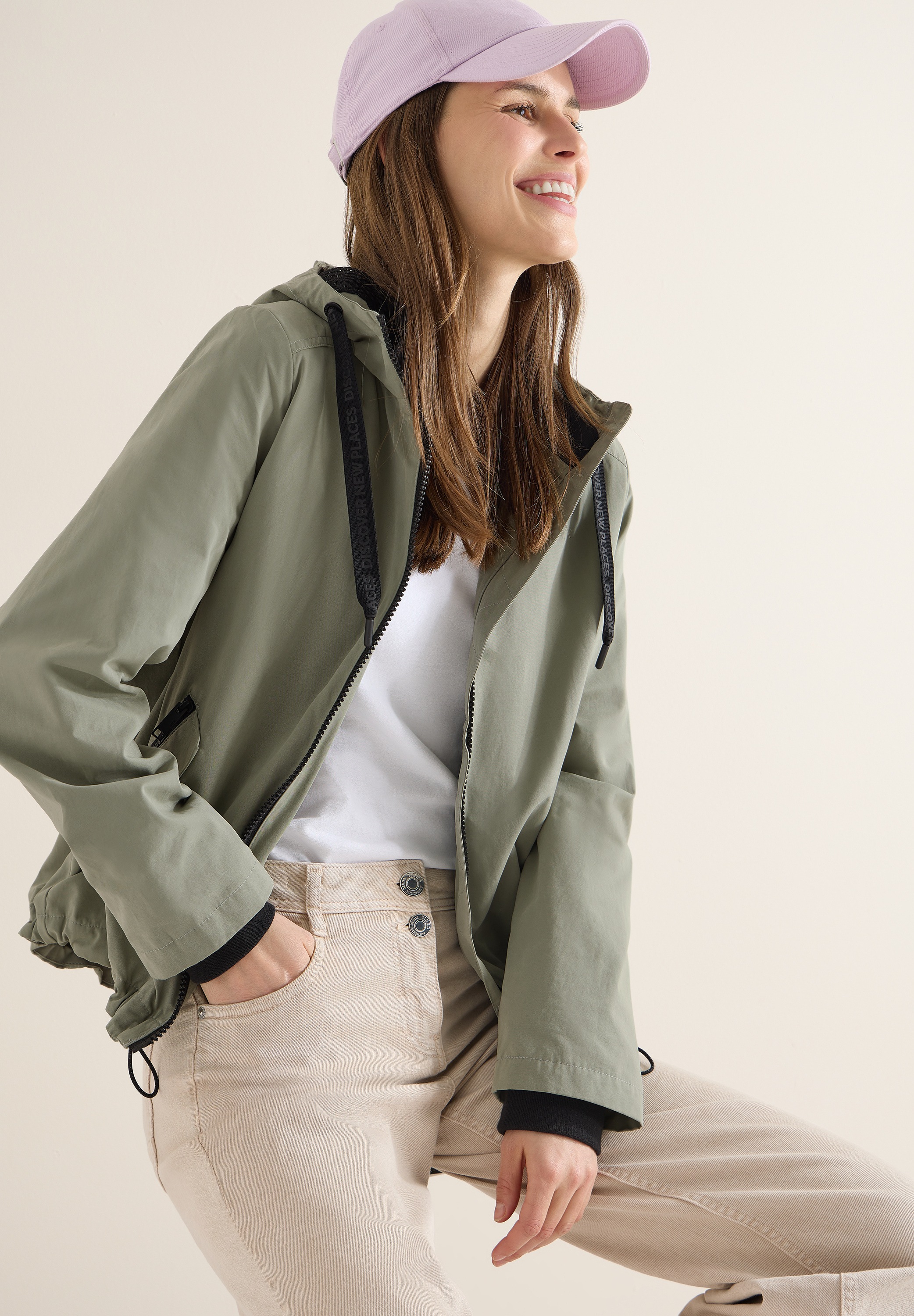 Cecil Kurzjacke mit Kapuze im Hoodie-Style