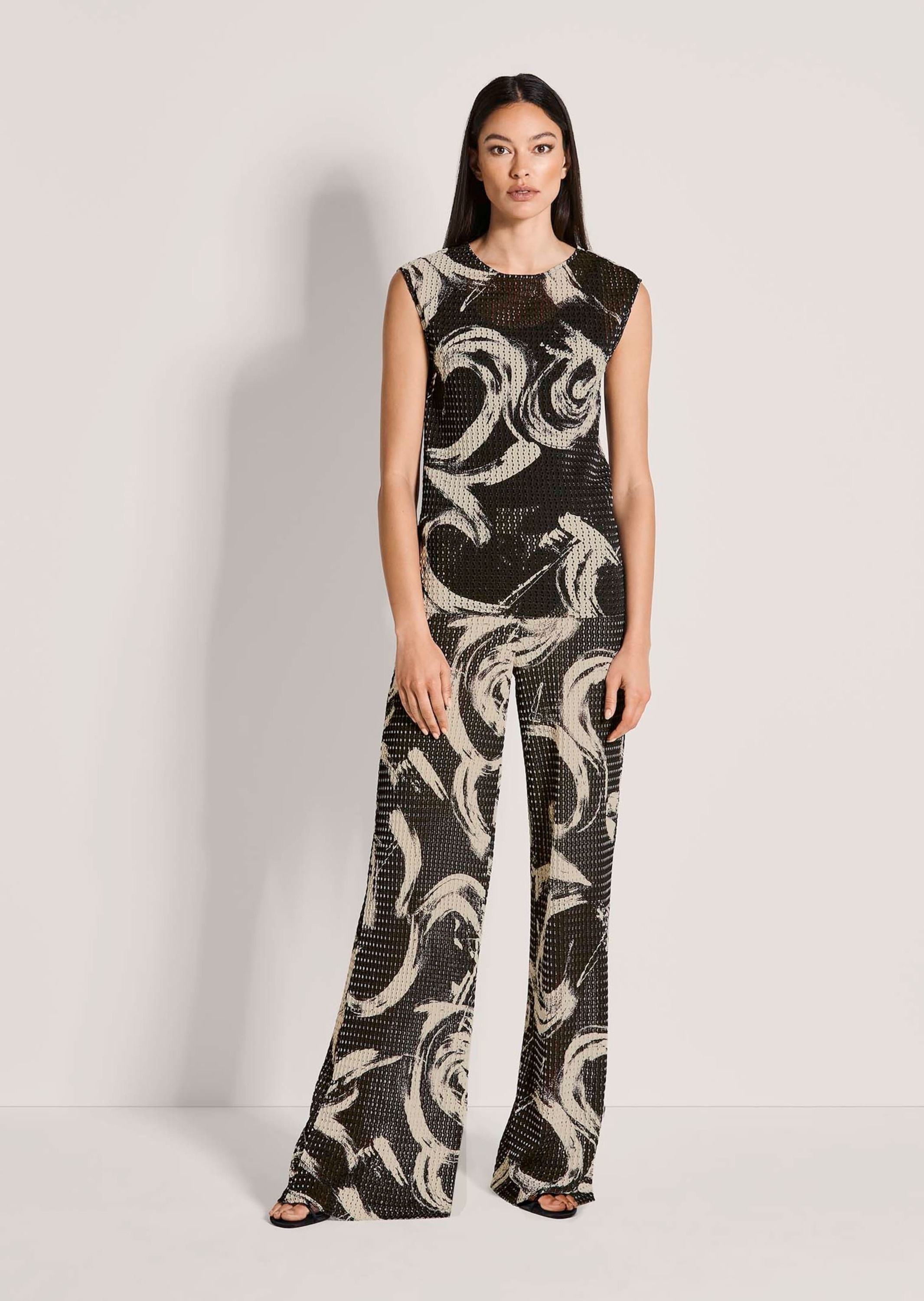 MADELEINE Trägertop "Jerseyshirt Ajourshirt mit grafischem Muster" Ajour-Qu günstig online kaufen