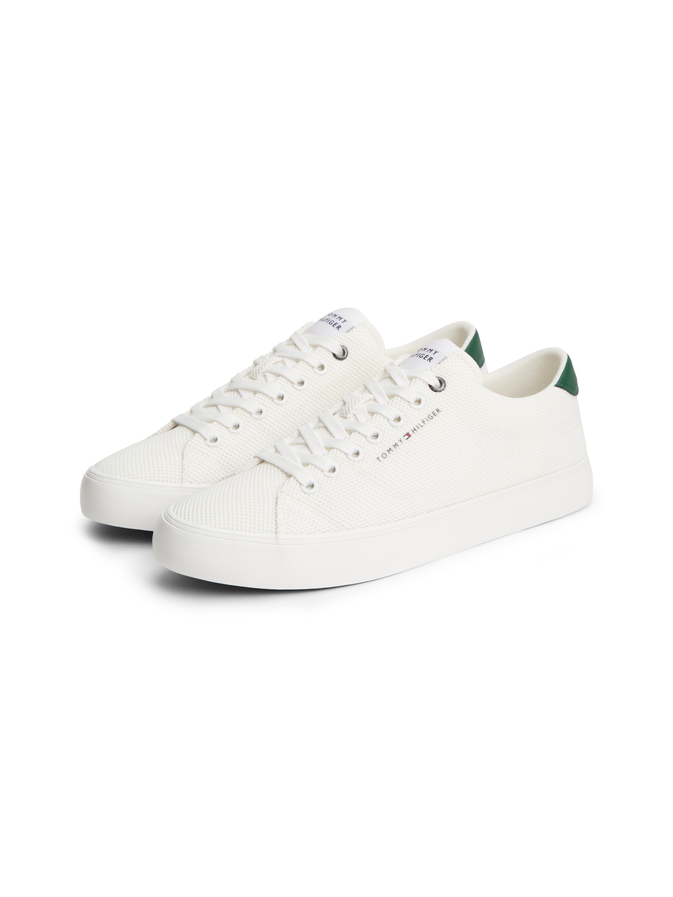 Tommy Hilfiger Sneaker "TH HI VULC CORE LOW SUMMER MESH" Freizeitschuh, Halbschuh, Schnürschuh mit Kontrastbesätzen