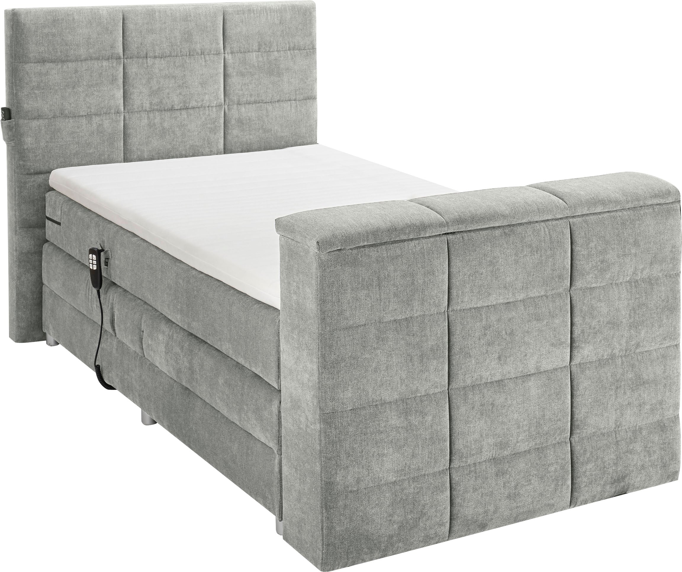 ED EXCITING DESIGN Boxspringbett "Denver" inkl. Motor, Topper und motorisie günstig online kaufen