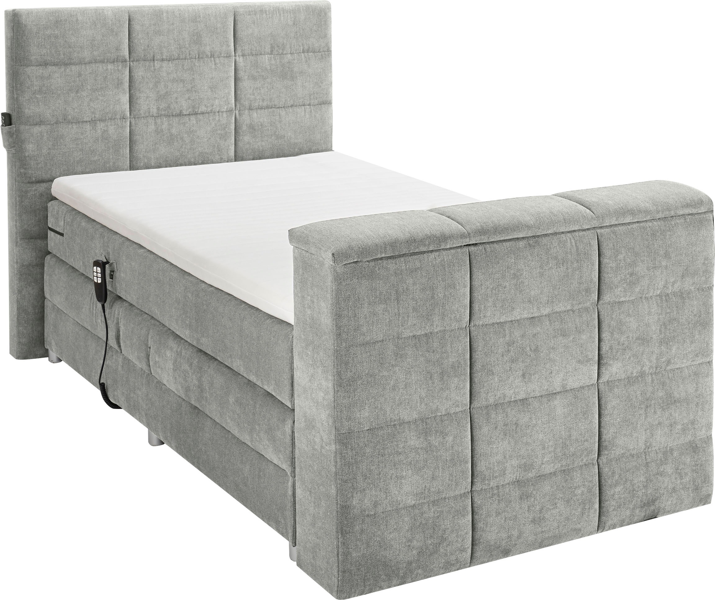 ED EXCITING DESIGN Boxspringbett "Denver", inkl. Motorverstellung, Duo-Matr günstig online kaufen