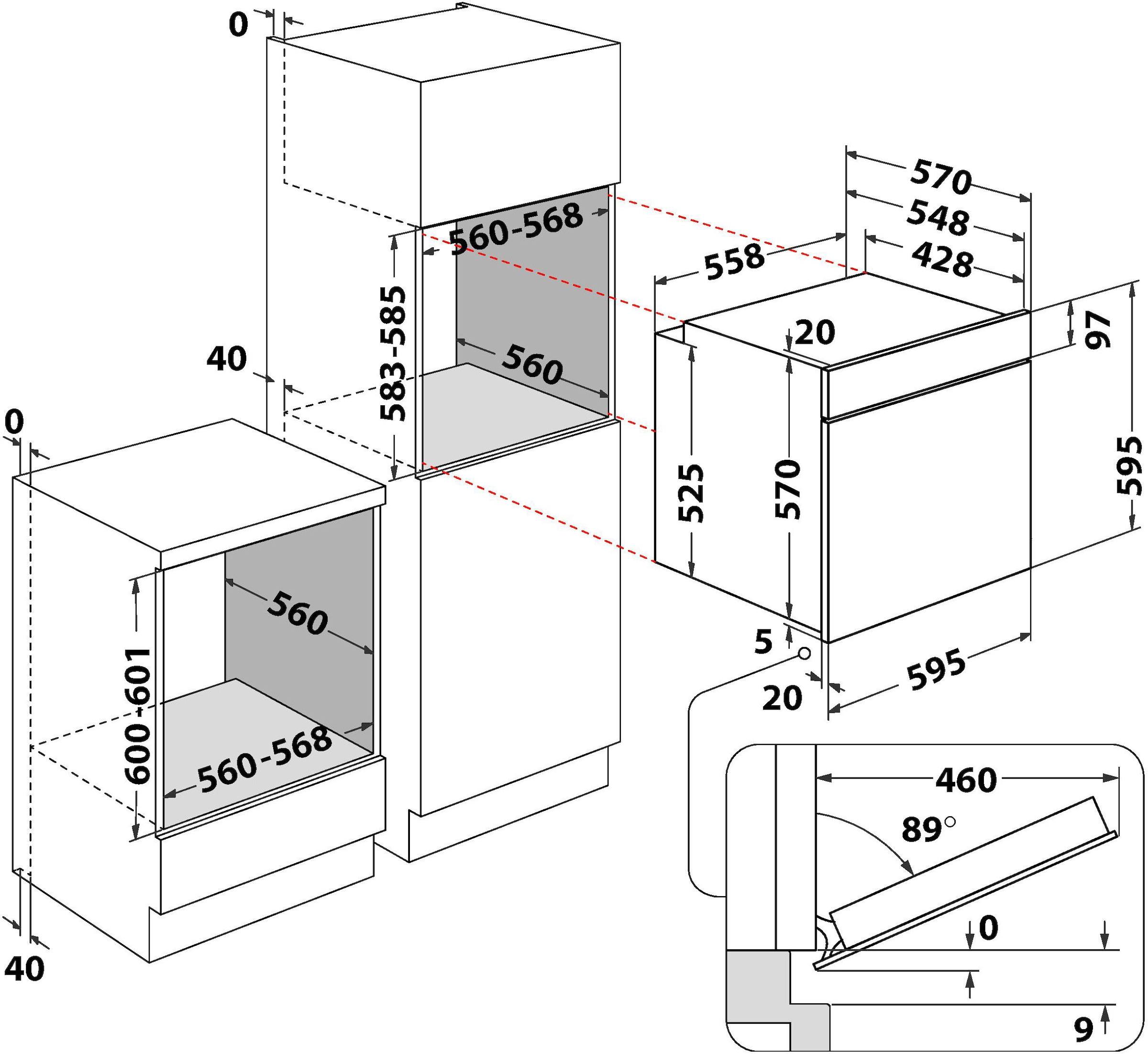 BAUKNECHT Einbaubackofen  »BBA2S85PU1K«, mit 1-fach-Teleskopauszug, Pyrolyse-Selbstreinigung