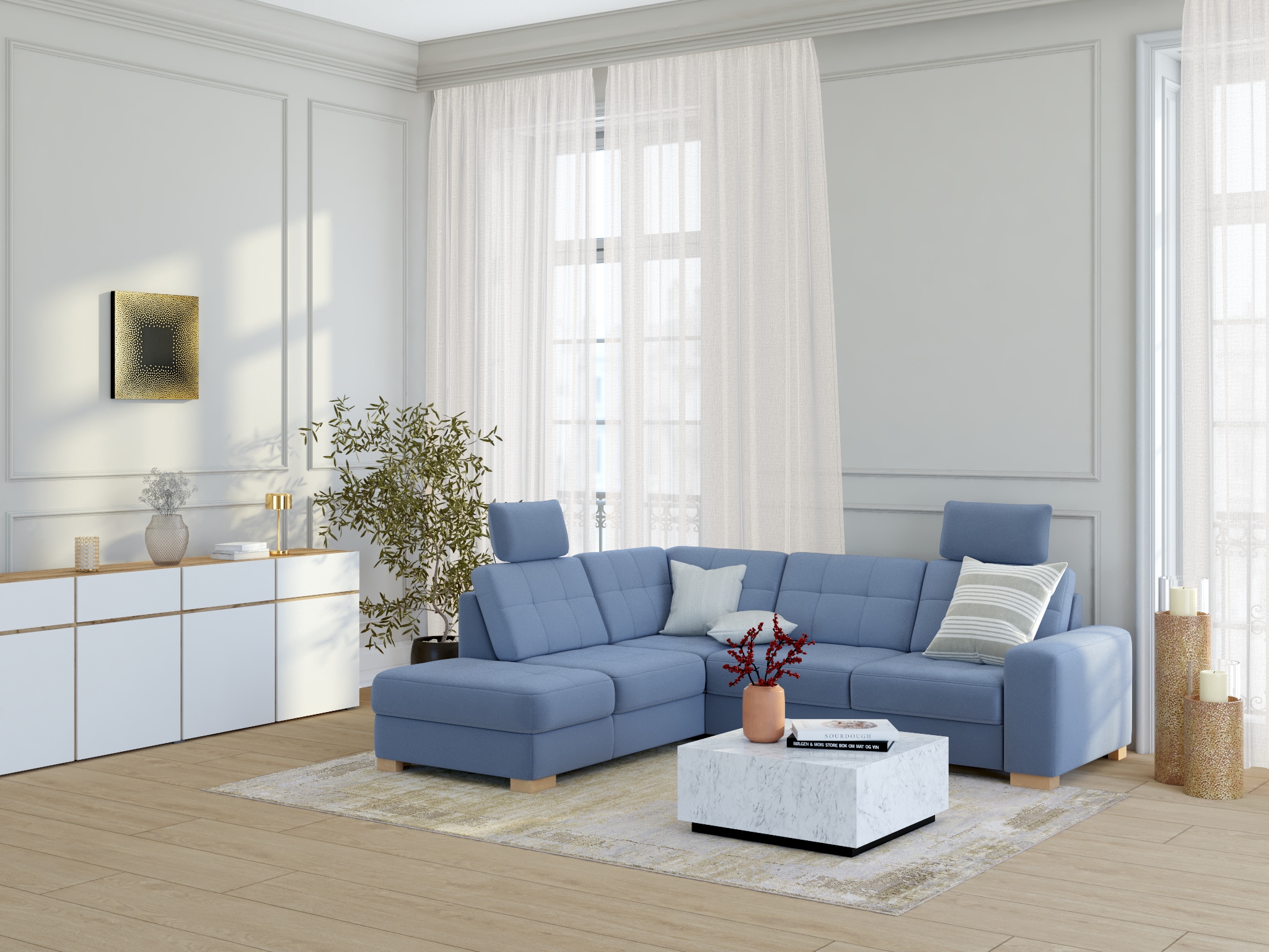 sit&more Ecksofa »Quincy L-Form« wahlweise mit Bettfunktion und Bettkasten