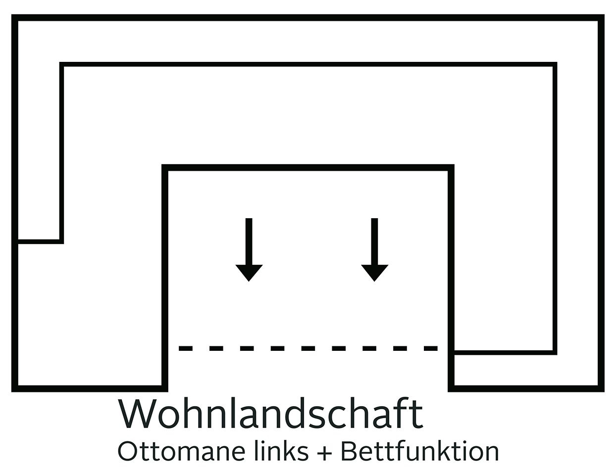 COLLECTION AB Wohnlandschaft »John U-Form«, mit Bettfunktion, wahlweise mit Federkern