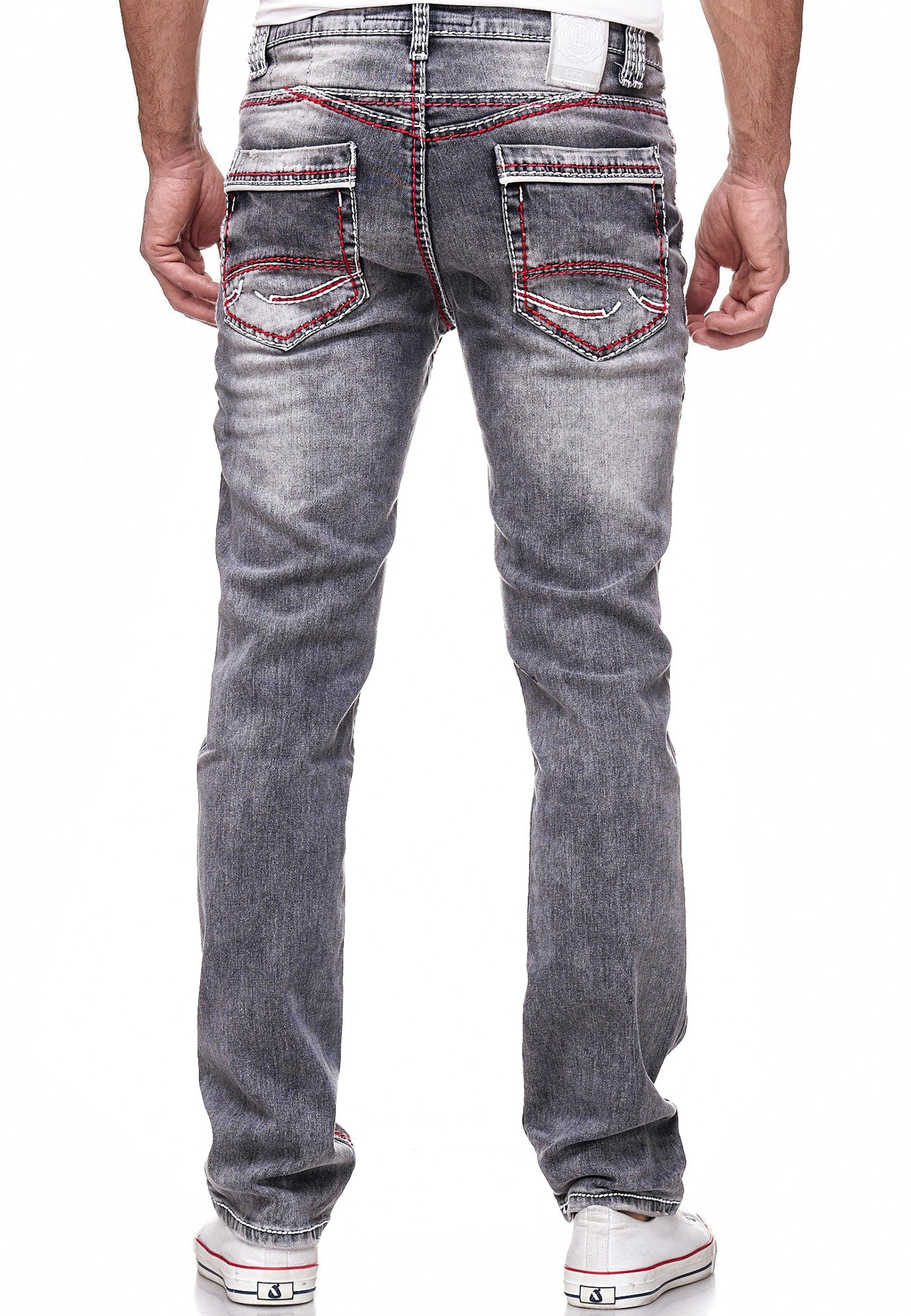Rusty Neal Straight-Jeans »NEW YORK 45«, mit trendigen Kontrastnähten