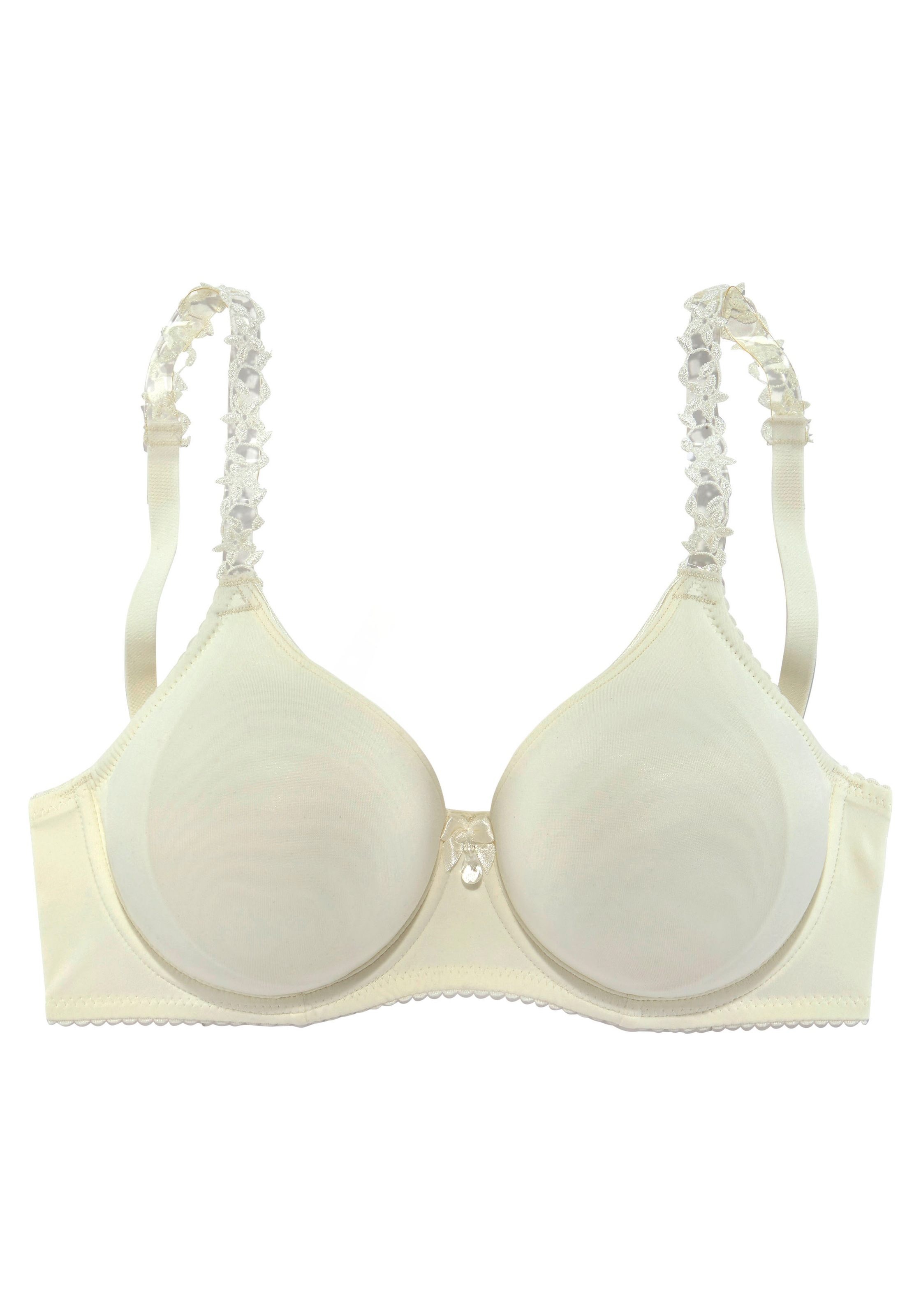 NUANCE Damen T-Shirt-BH, Gr. 90, beige, Microtouch, Obermaterial: 70% Polyamid, 20% Elasthan, 10% Polyester, BHs, mit Bügel, ohne Schale mit