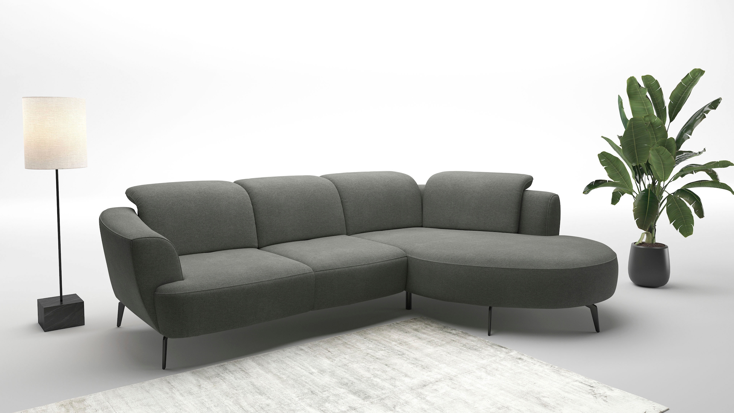 sit&more Ecksofa "Zoe" ink.Sitztiefenverstellung, wahlweise mit Kopfteilverstellung