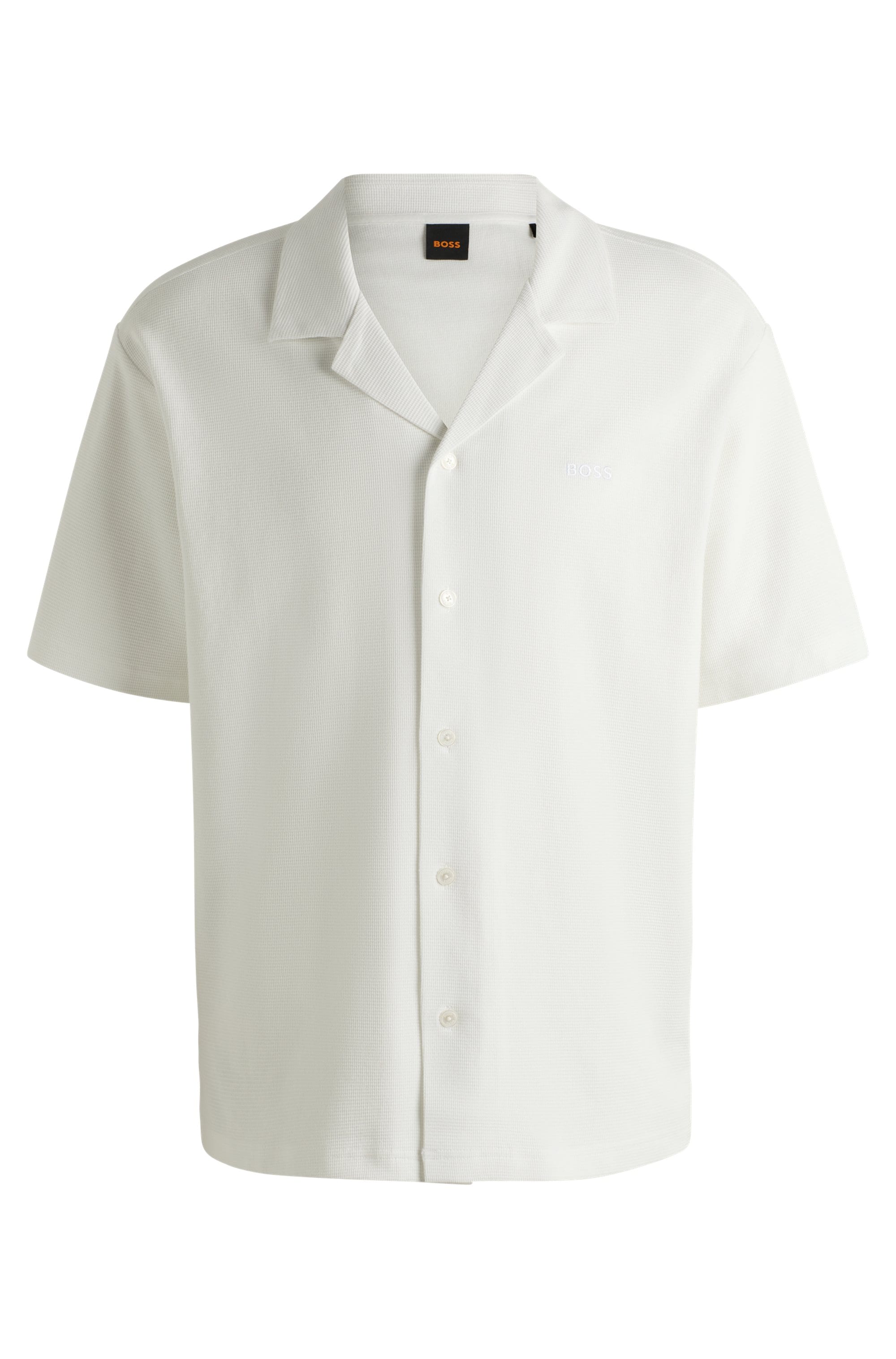 BOSS ORANGE Kurzarmshirt »Pe_waffleshirt«, mit Ton-in-Ton Logo