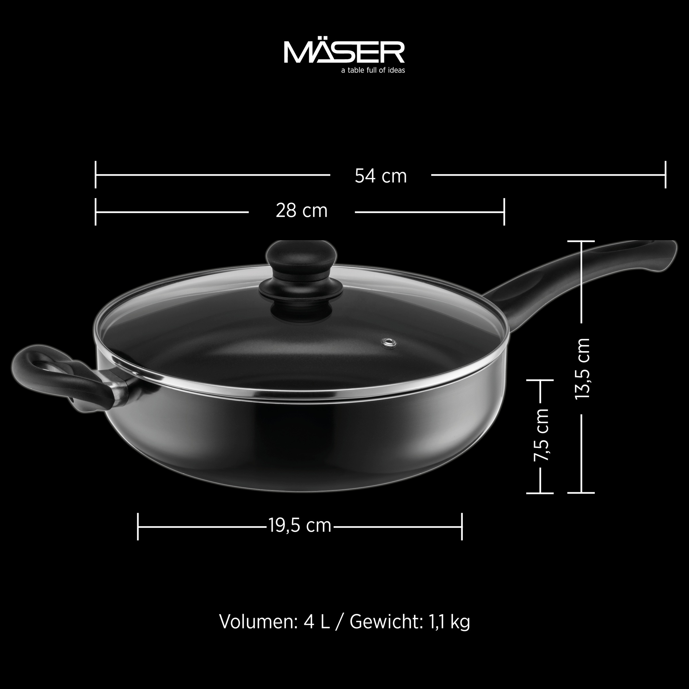 MÄSER Pfannen-Set »Ezaki« Aluminium Set, 3 tlg.