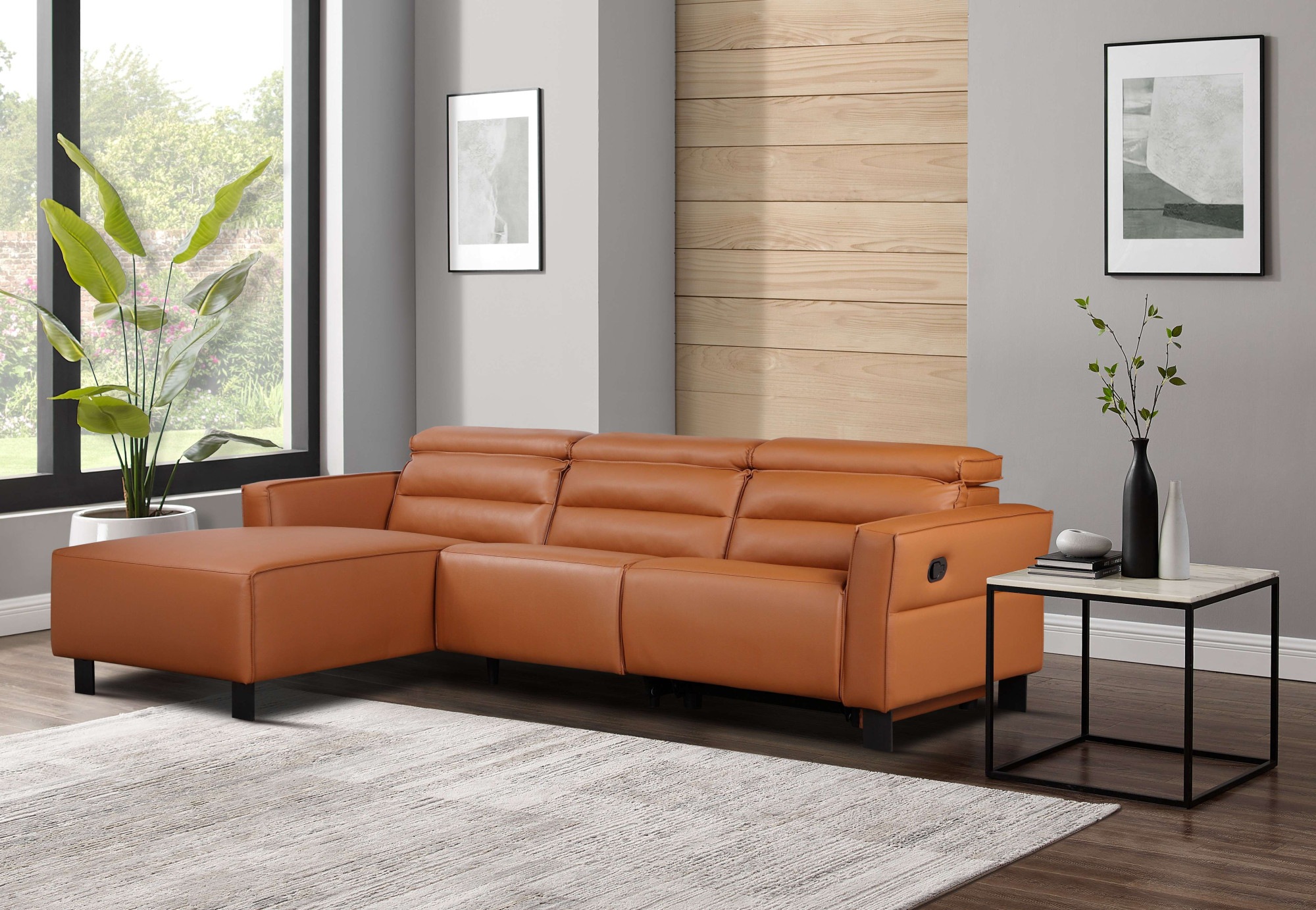 Places of Style Ecksofa »Carpari, L-Form, 263 cm, manuelle o. elektrische Relaxfunktion,«, USB A/C und Kopfteilverstellung