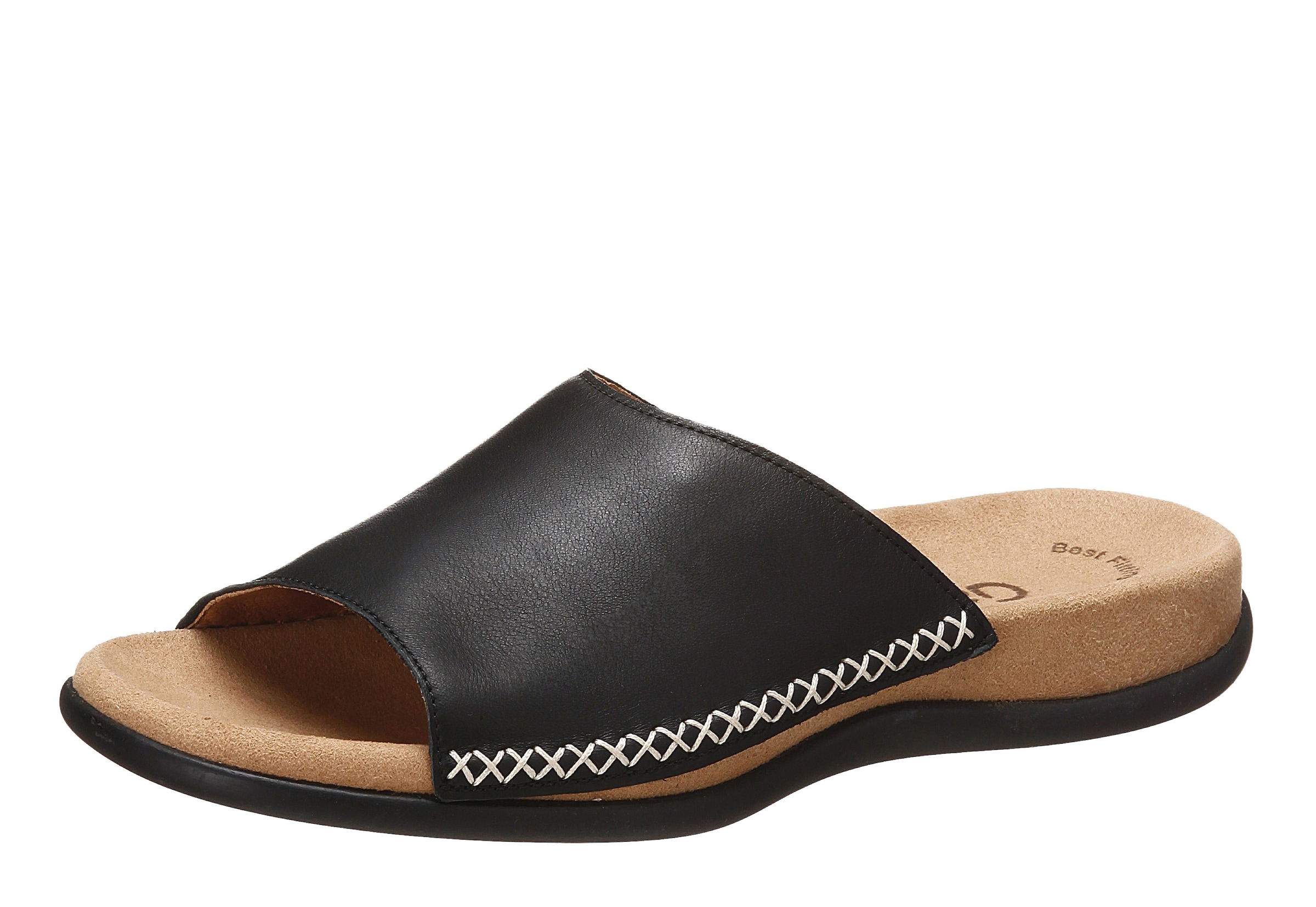 Pantolette GABOR "Pantolette", Damen, Gr. 44, schwarz, Schuhe Pantolette